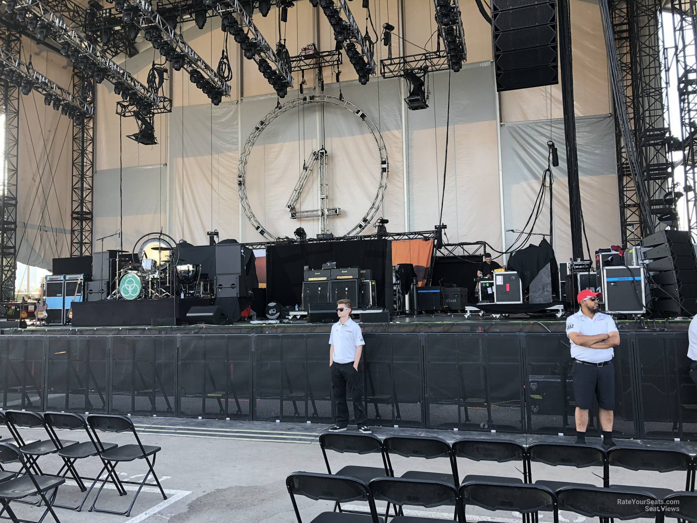 head-on concert view at Huntington Bank Pavilion