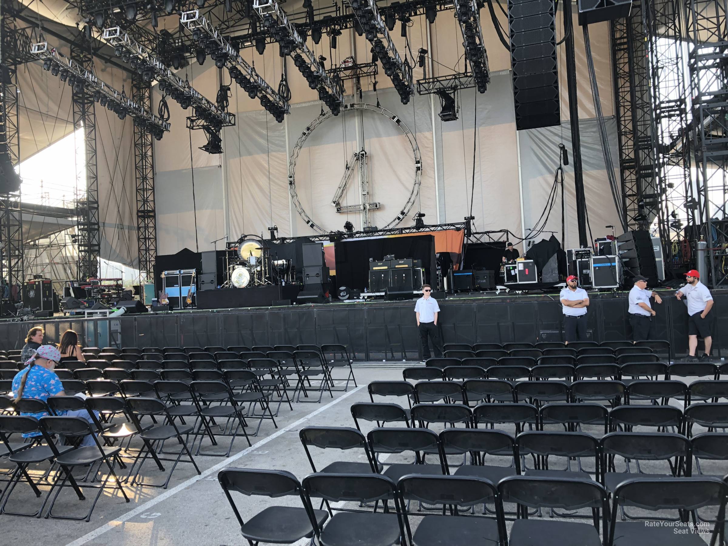 section 102, row m seat view  - huntington bank pavilion (at northerly island)