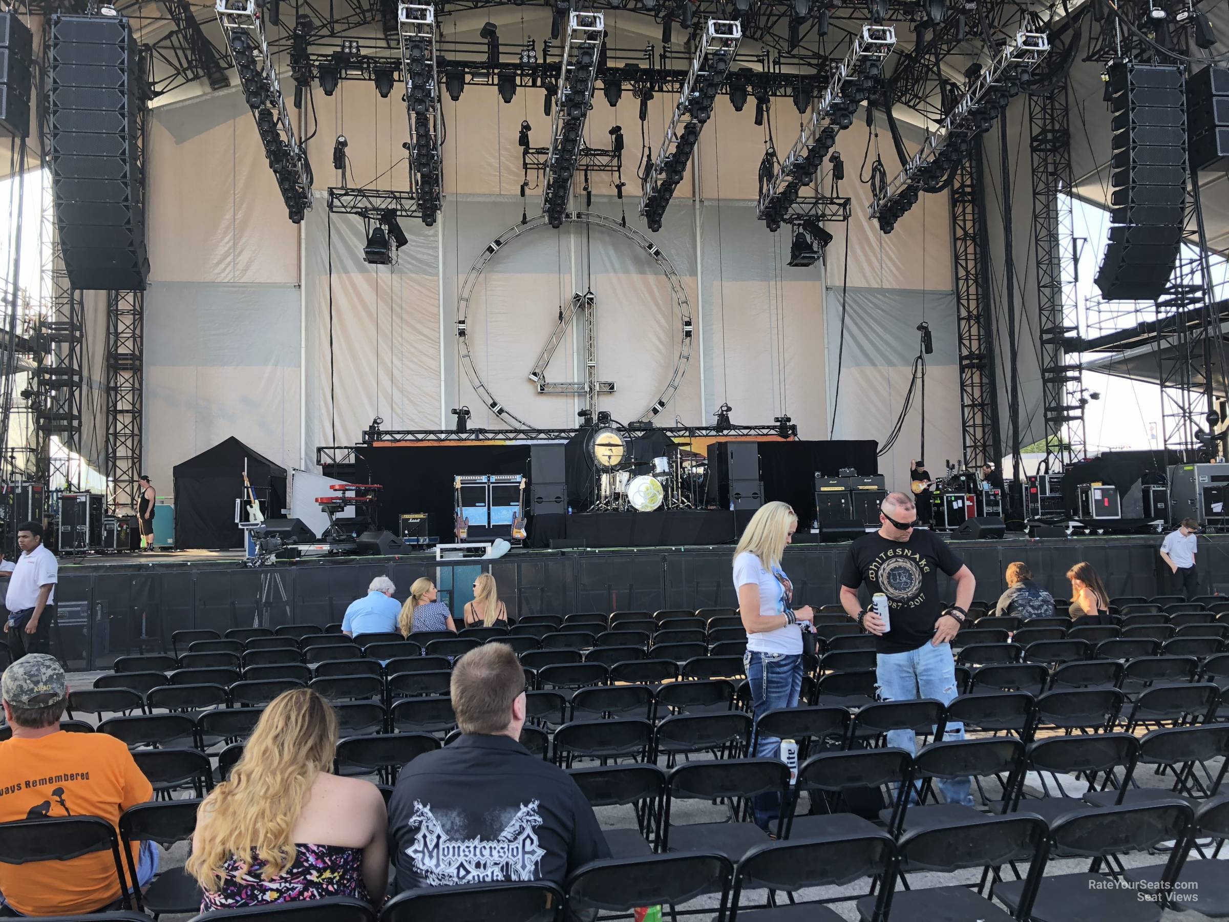 section 103, row m seat view  - huntington bank pavilion (at northerly island)