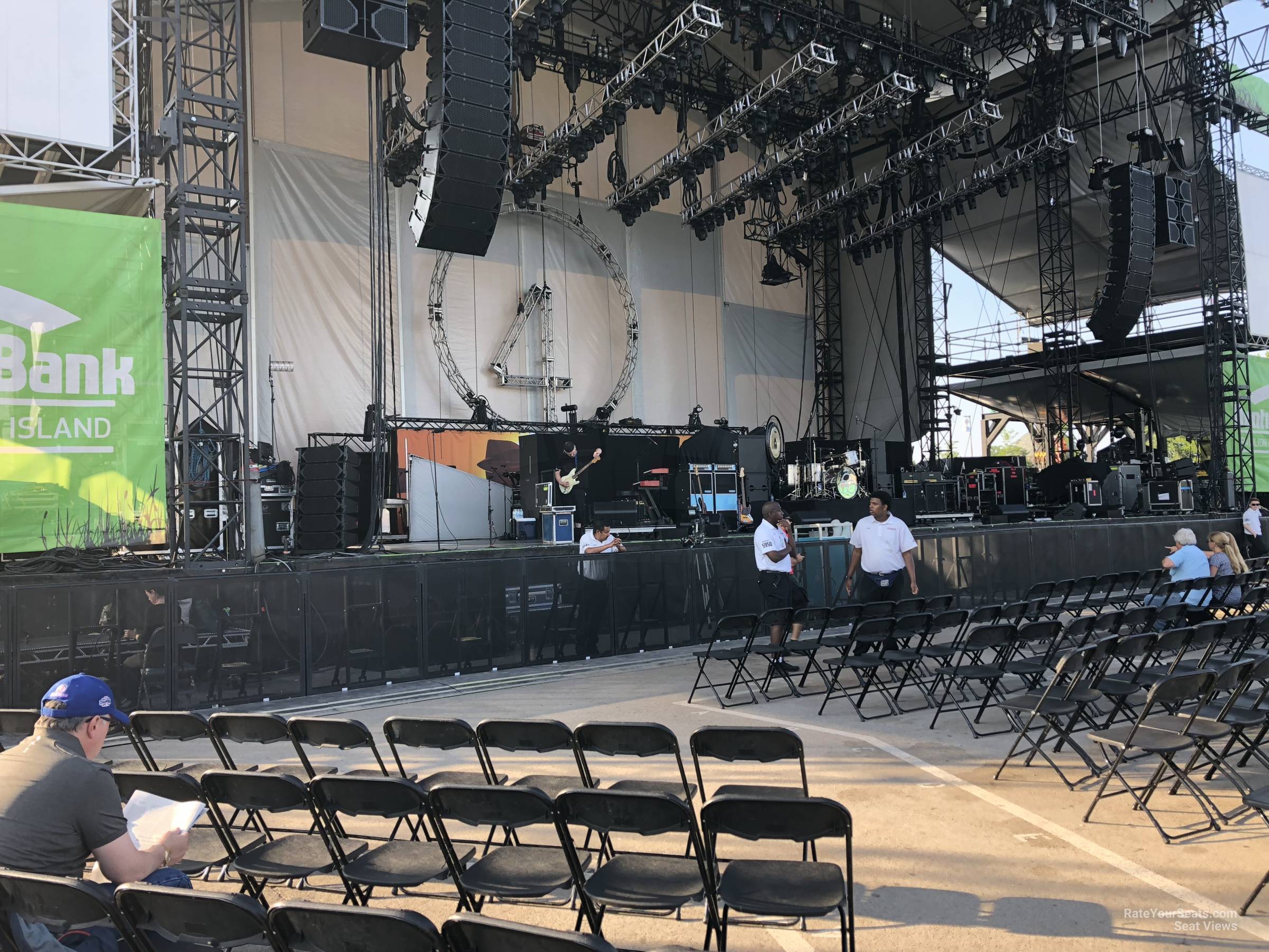 section 105, row f seat view  - huntington bank pavilion (at northerly island)