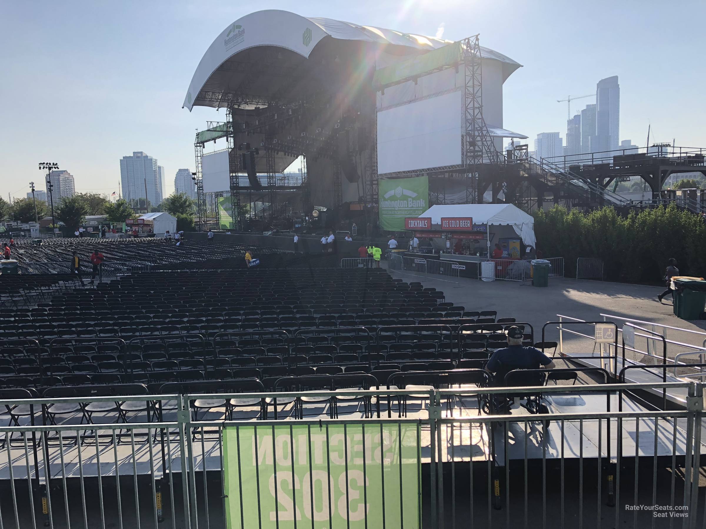 section 302, row c seat view  - huntington bank pavilion (at northerly island)