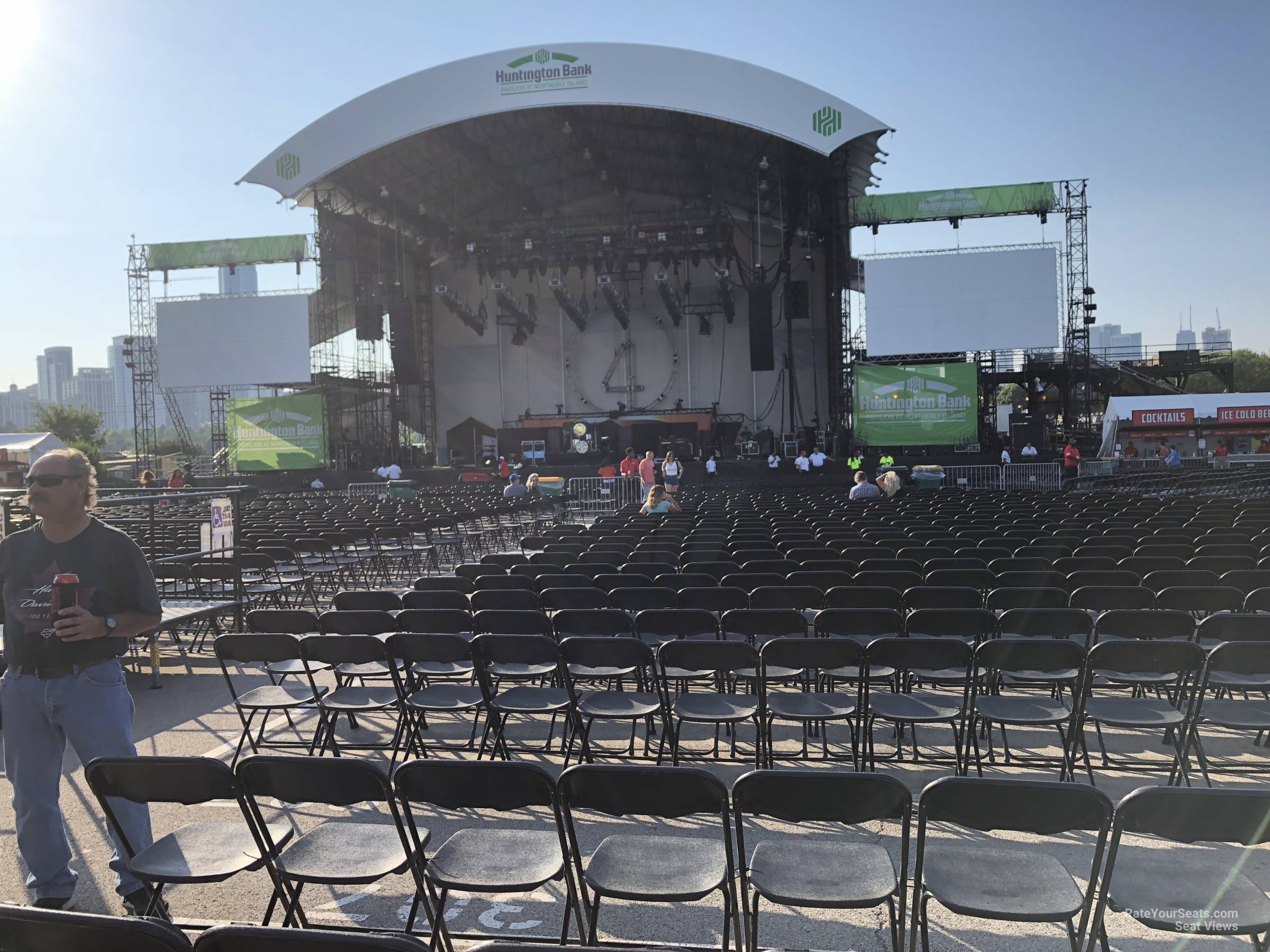 section 307, row d seat view  - huntington bank pavilion (at northerly island)