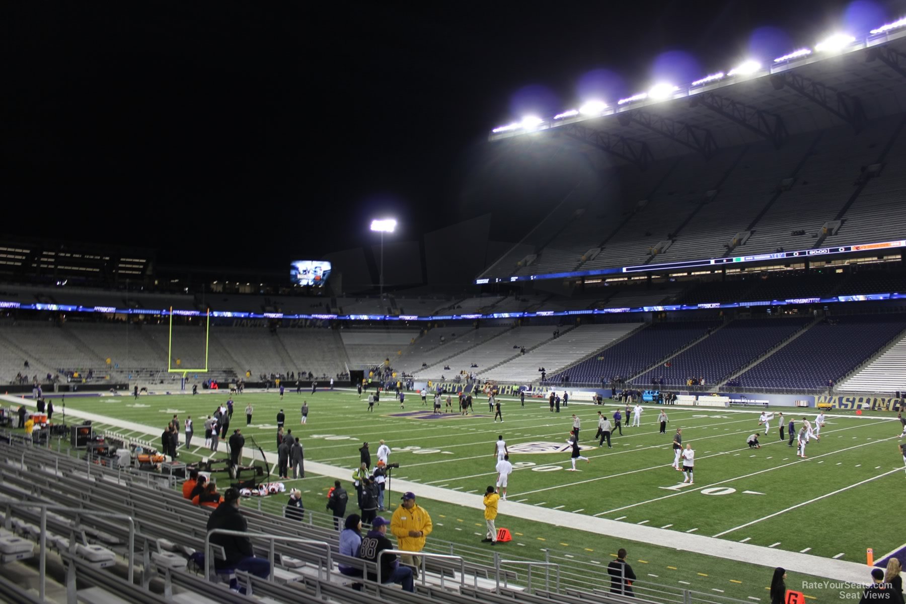 section 102, row 15 seat view  - husky stadium