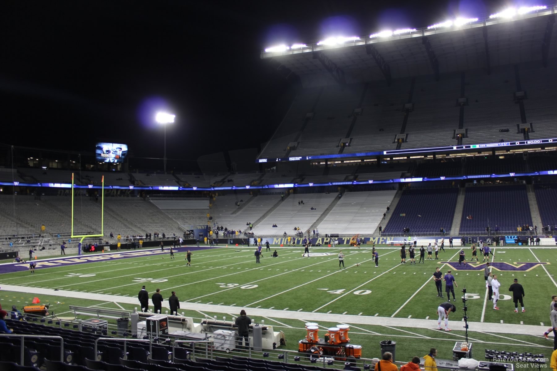 section 106, row 15 seat view  - husky stadium