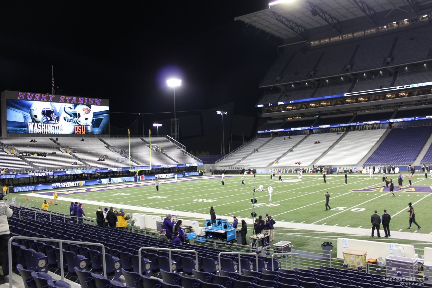 section 128, row 15 seat view  - husky stadium