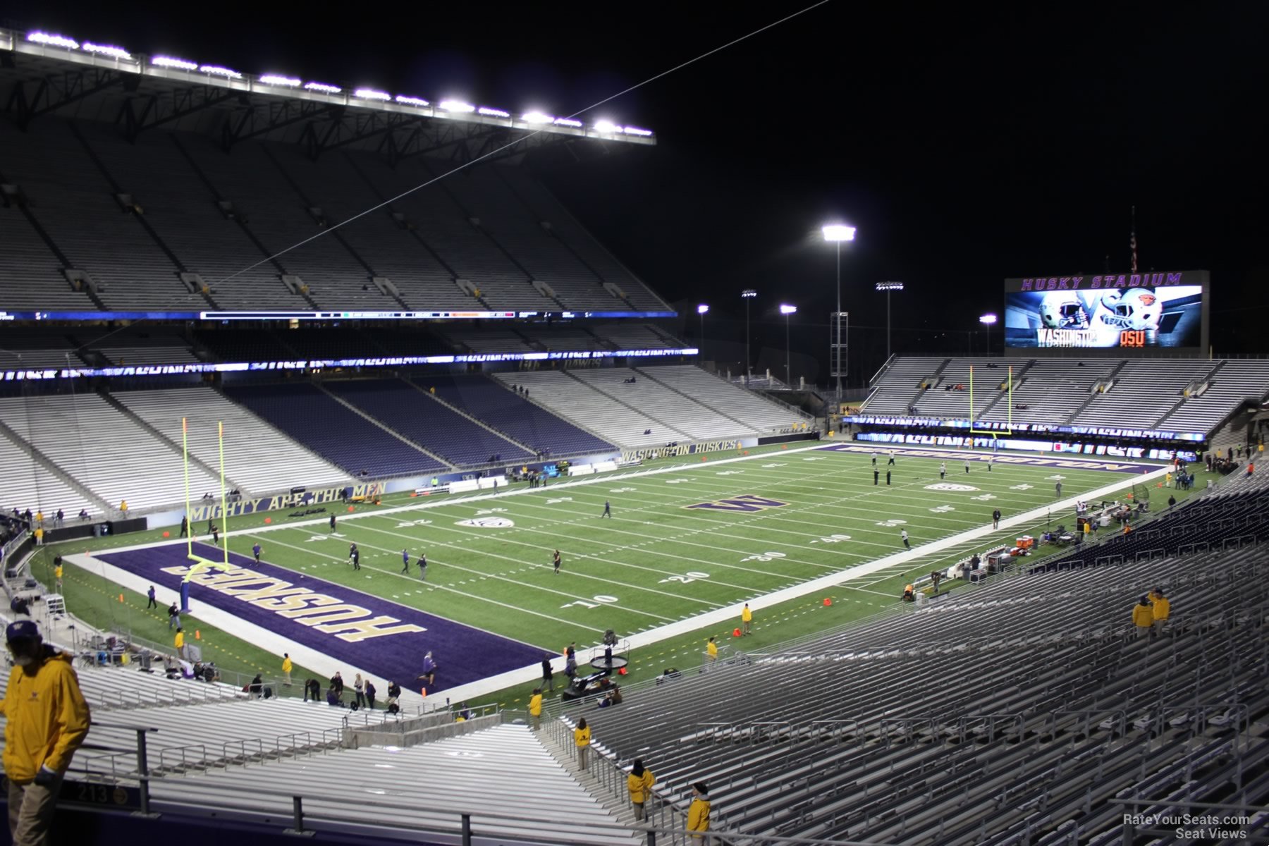 section 213, row 8 seat view  - husky stadium