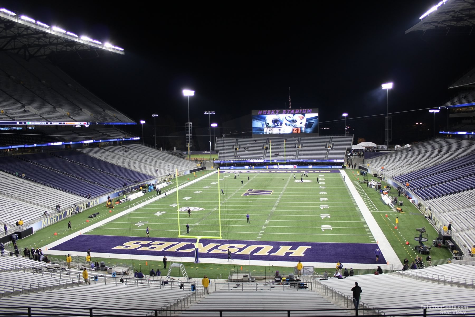 section 217, row 8 seat view  - husky stadium