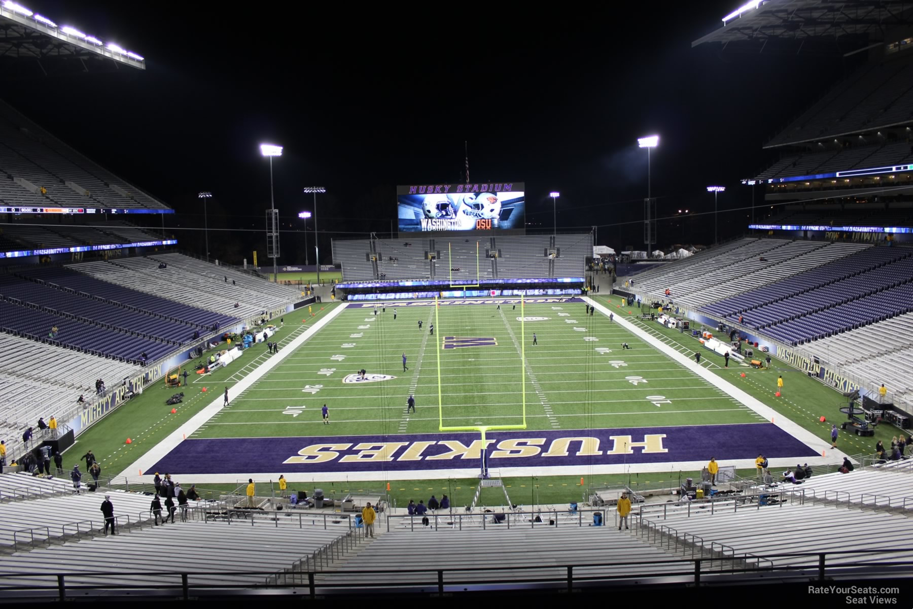 section 218, row 8 seat view  - husky stadium