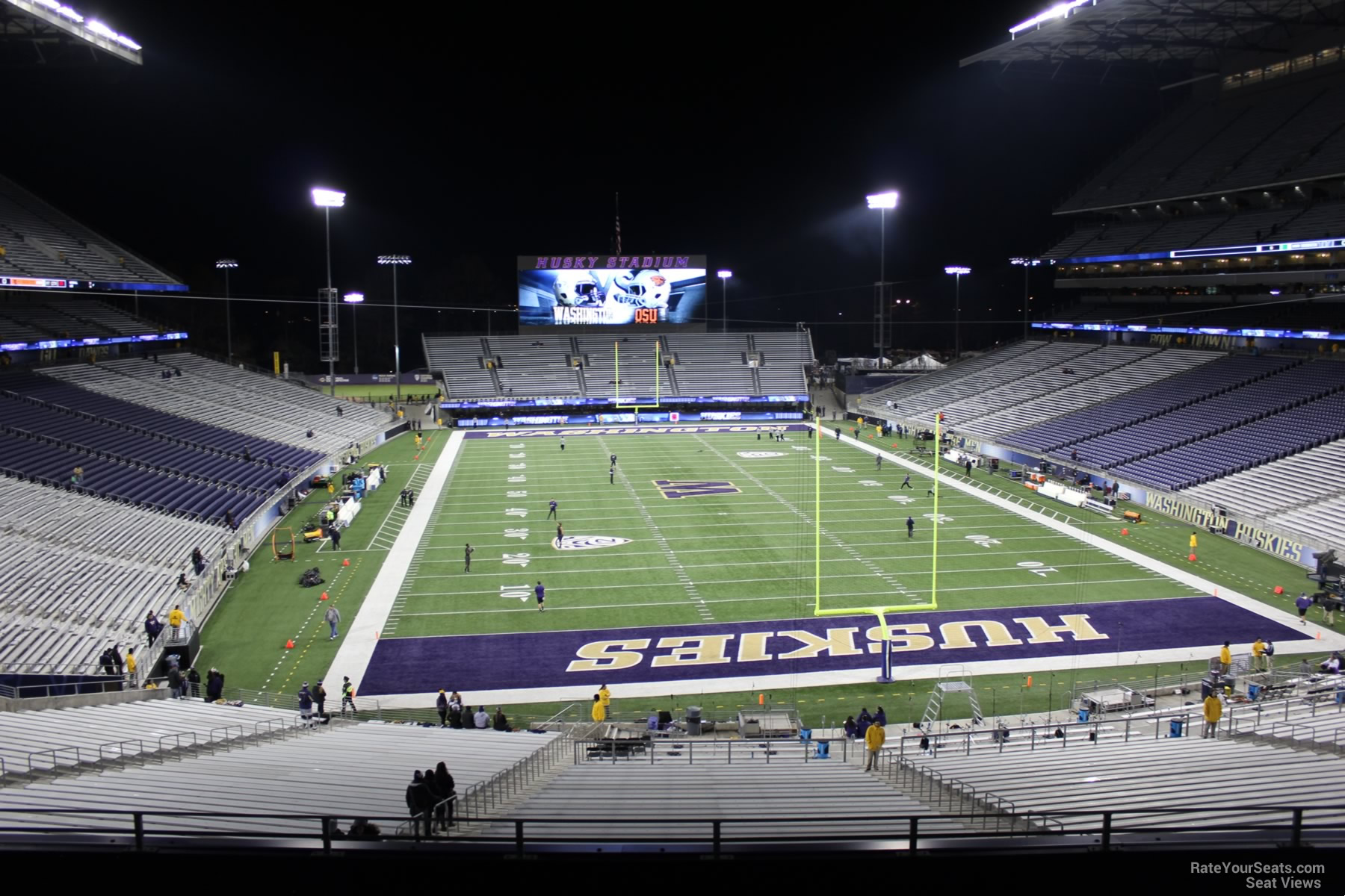 section 219, row 8 seat view  - husky stadium