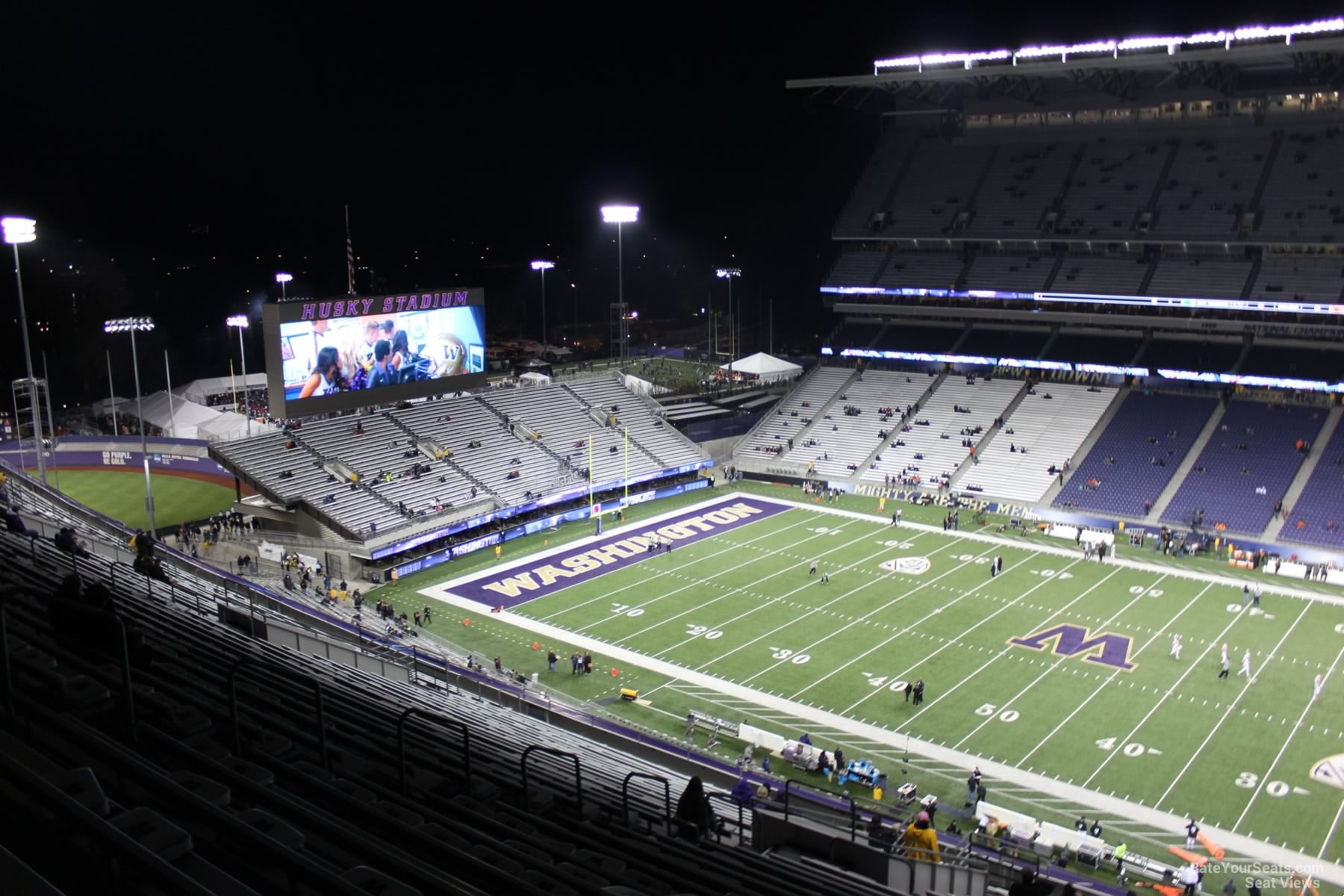section 327, row 30 seat view  - husky stadium