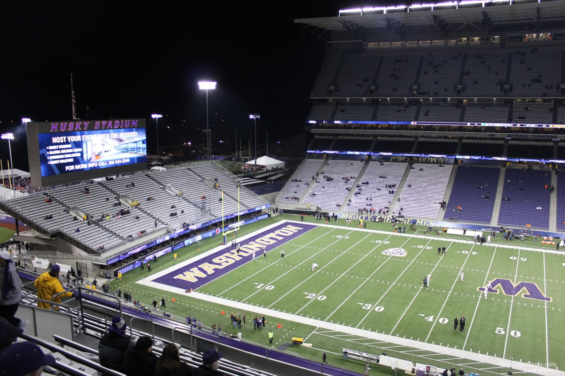 section 329, row 15 seat view  - husky stadium