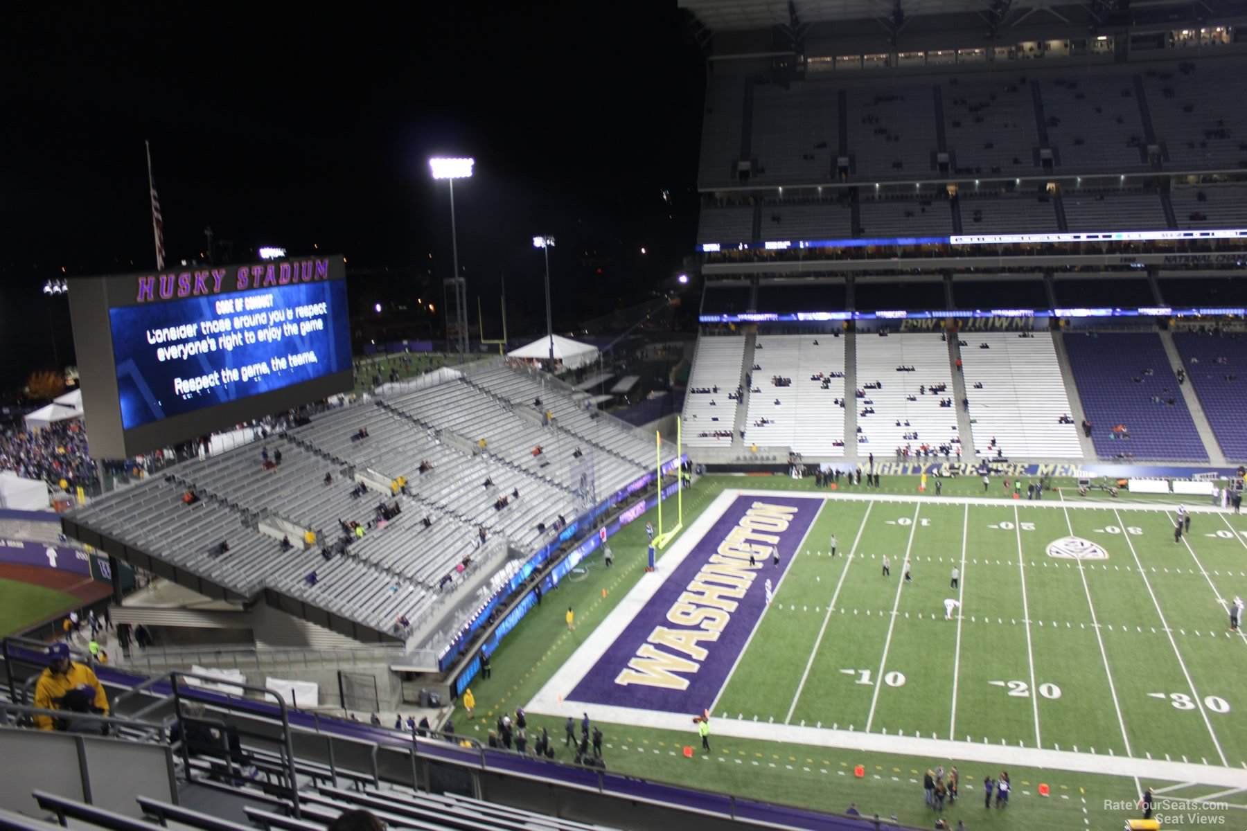 section 331, row 15 seat view  - husky stadium