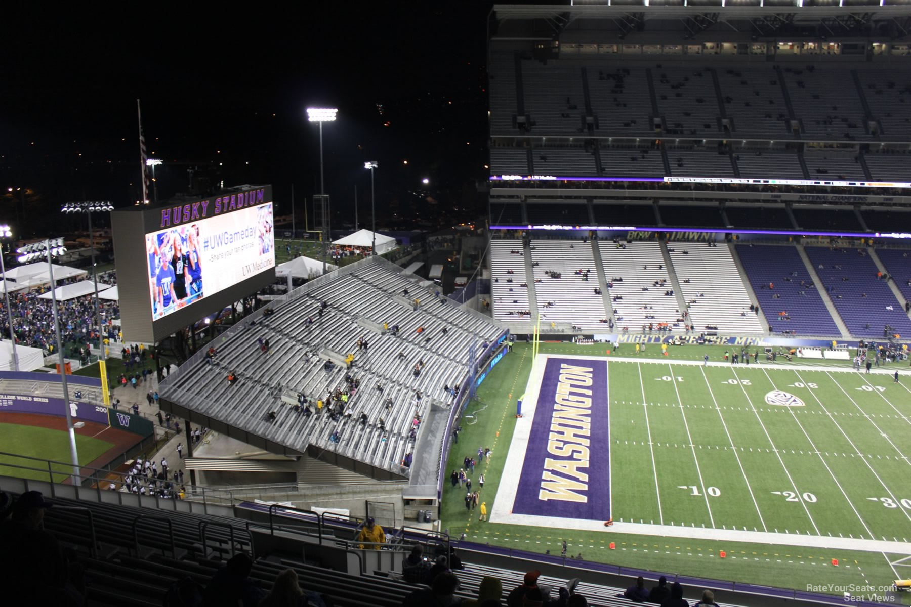 section 332, row 30 seat view - husky stadium