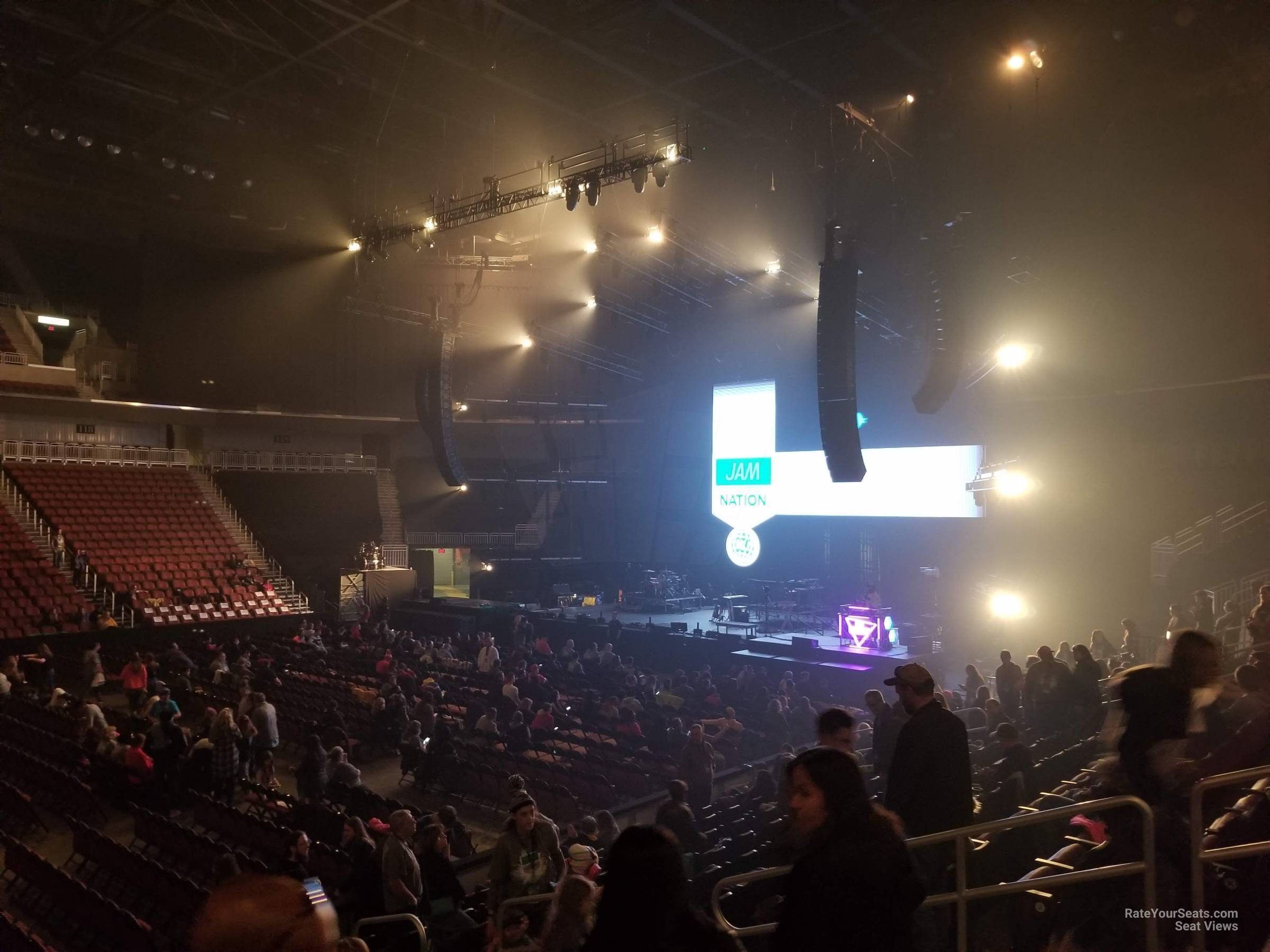 section 103, row l seat view for concert - intrust bank arena