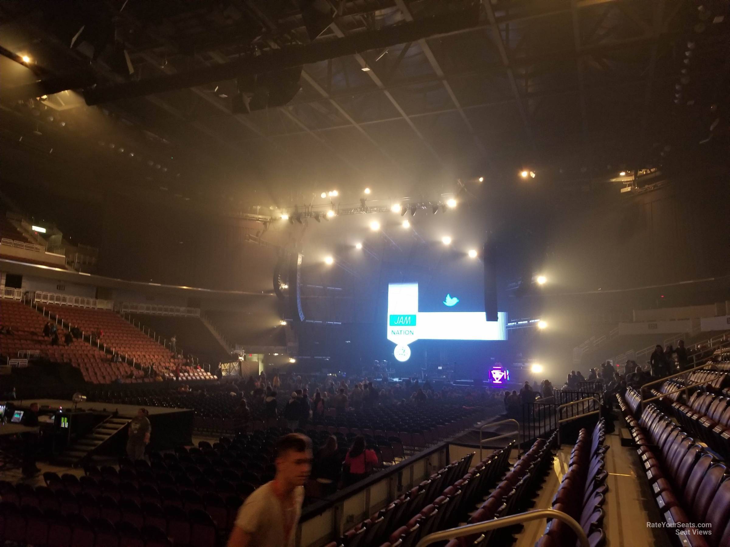 section 105, row e seat view  for concert - intrust bank arena