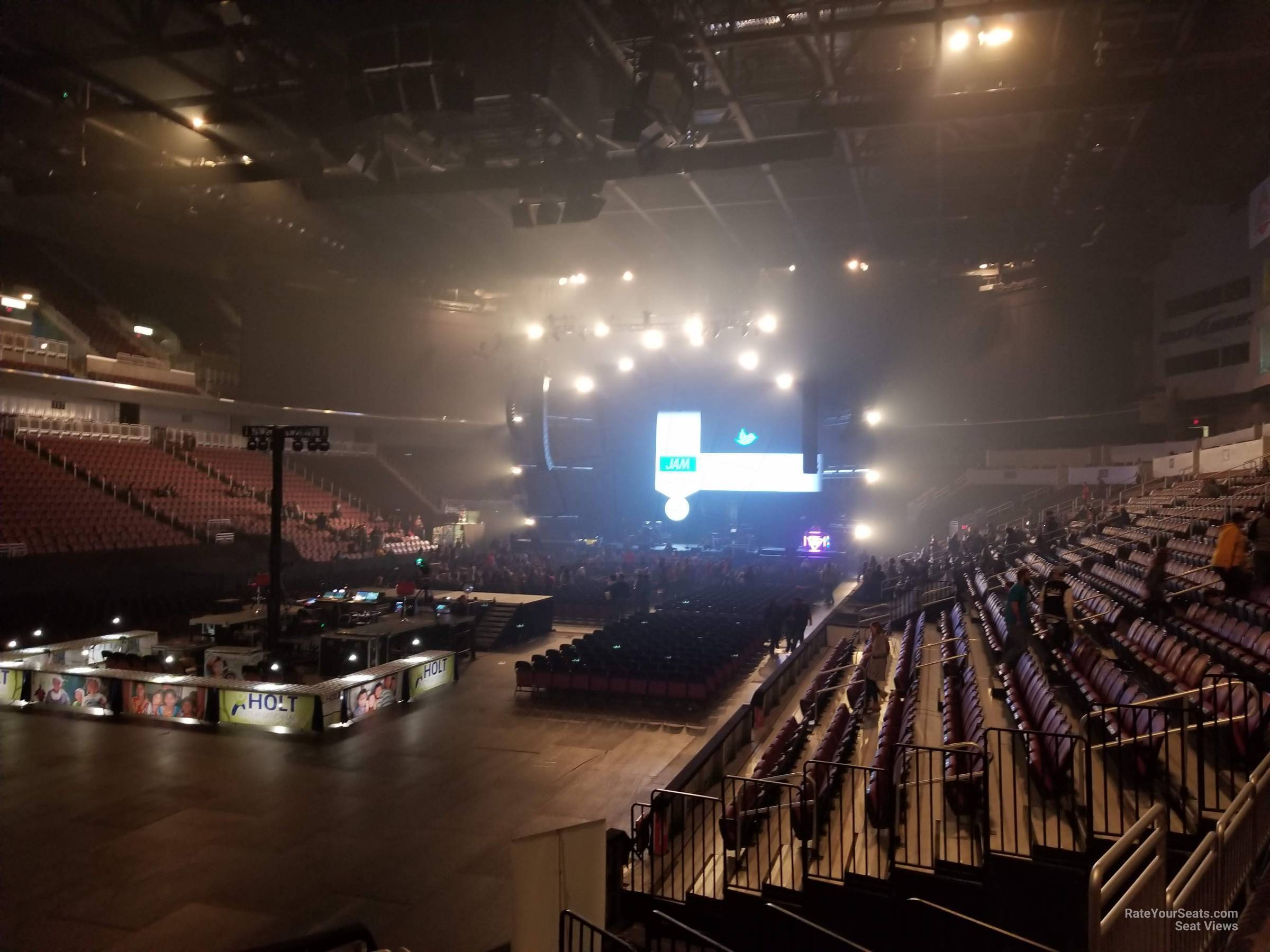section 107, row l seat view for concert - intrust bank arena