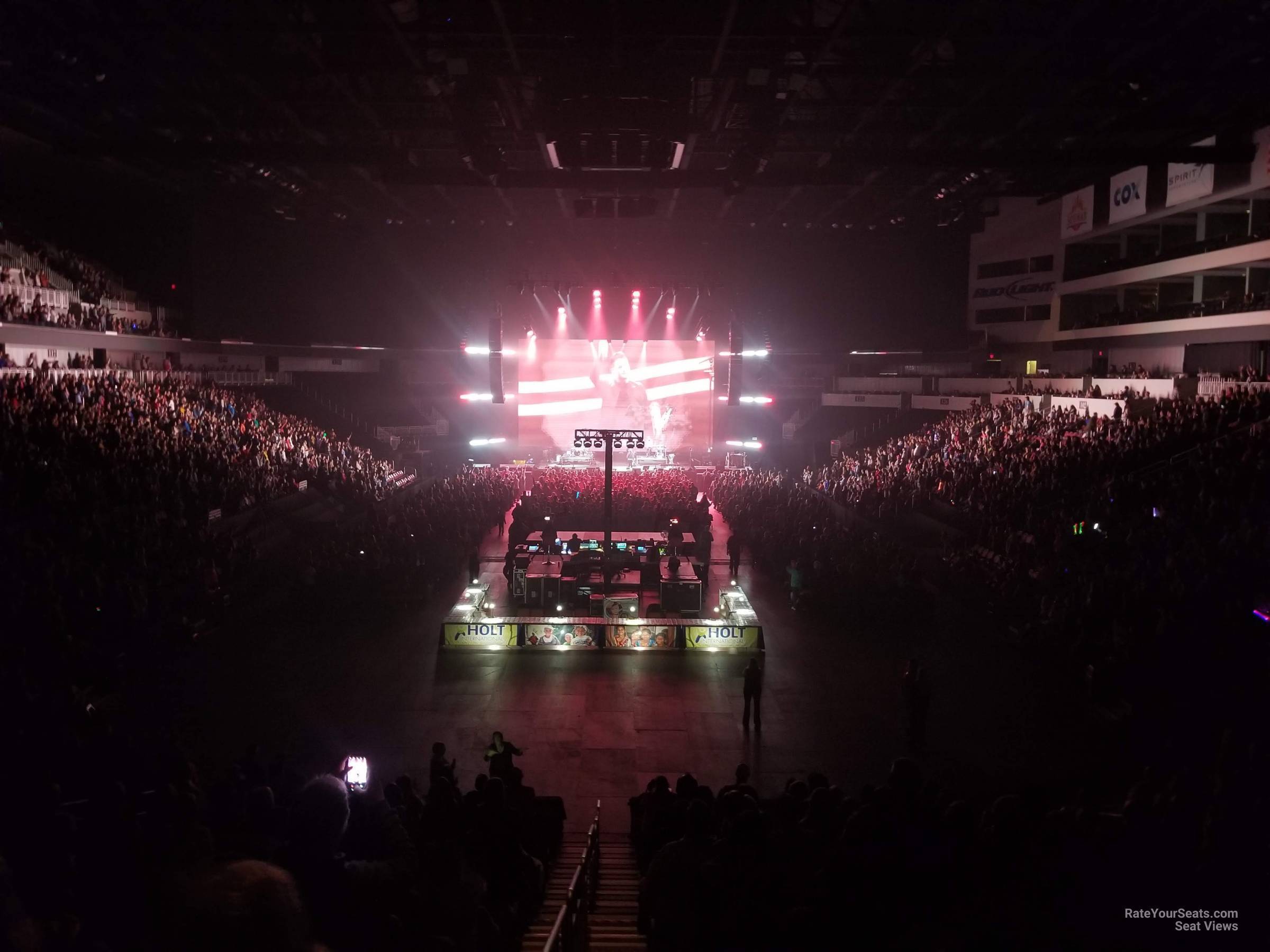 section 109, row v seat view  for concert - intrust bank arena