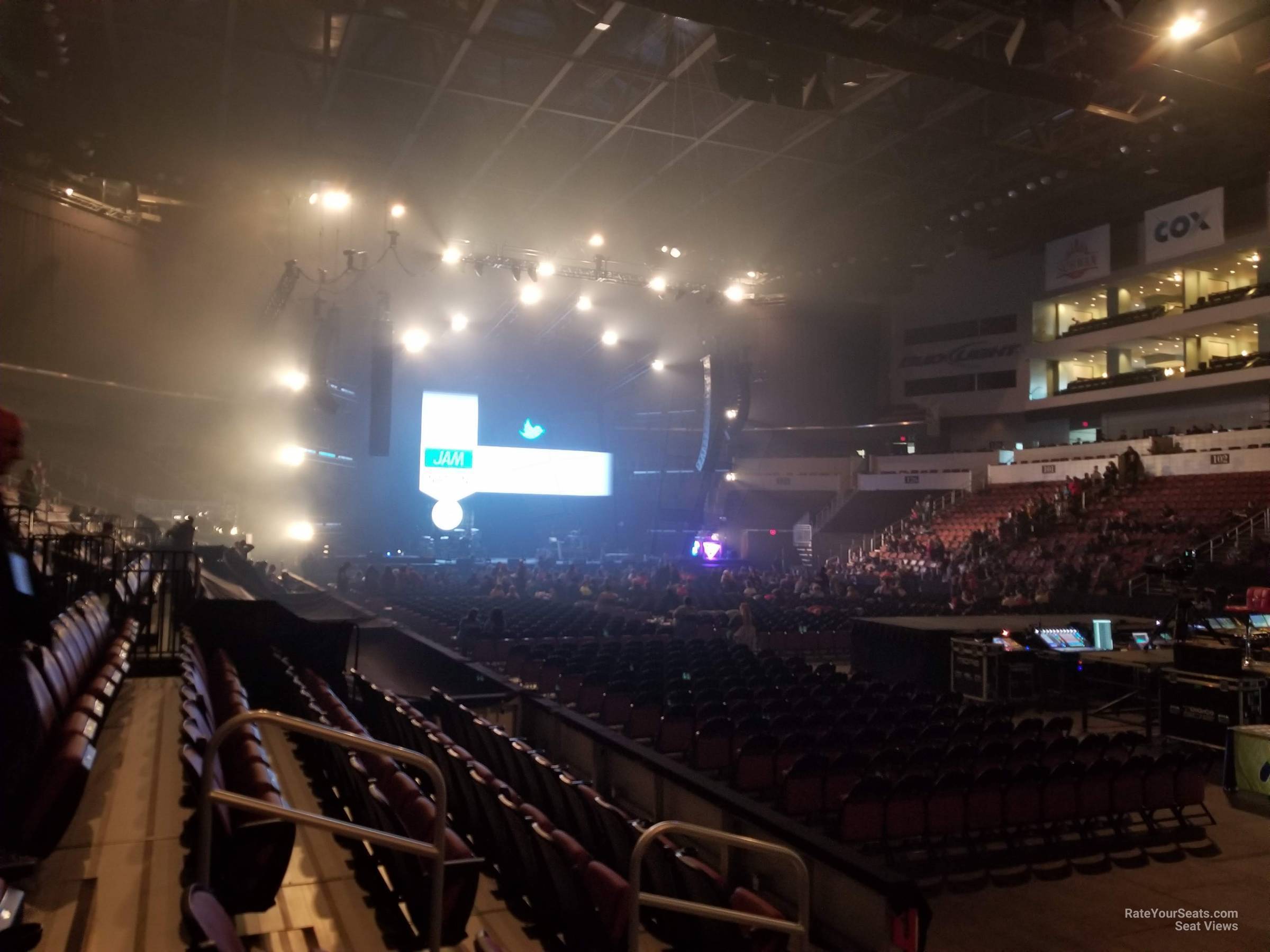 section 114, row e seat view  for concert - intrust bank arena
