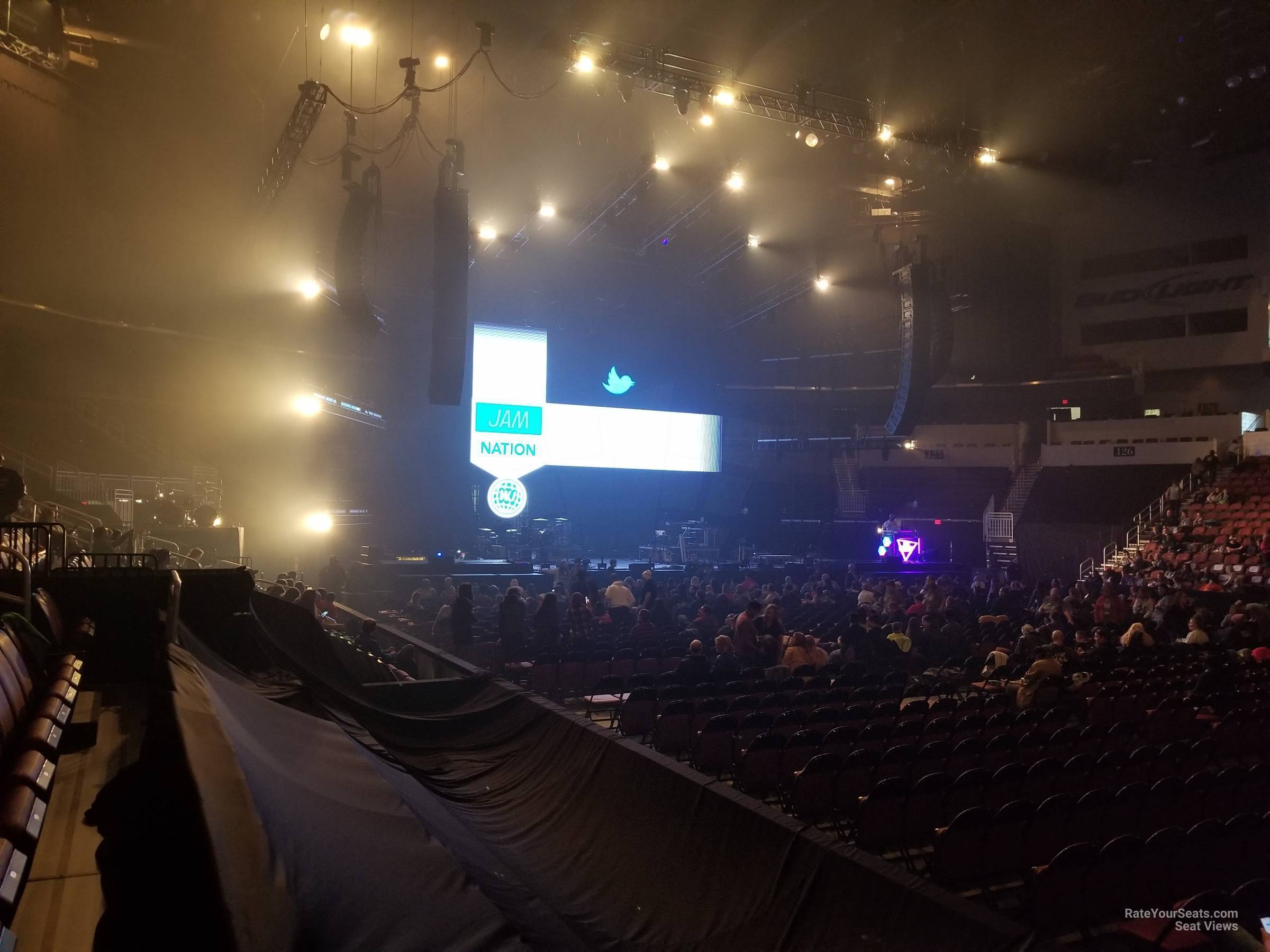 section 116, row e seat view  for concert - intrust bank arena