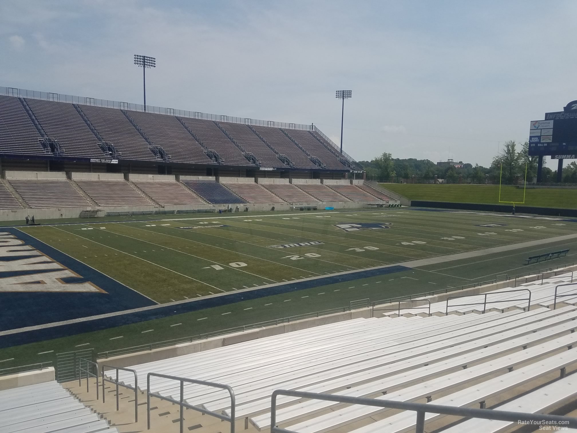 section 100, row 21 seat view  - infocision stadium