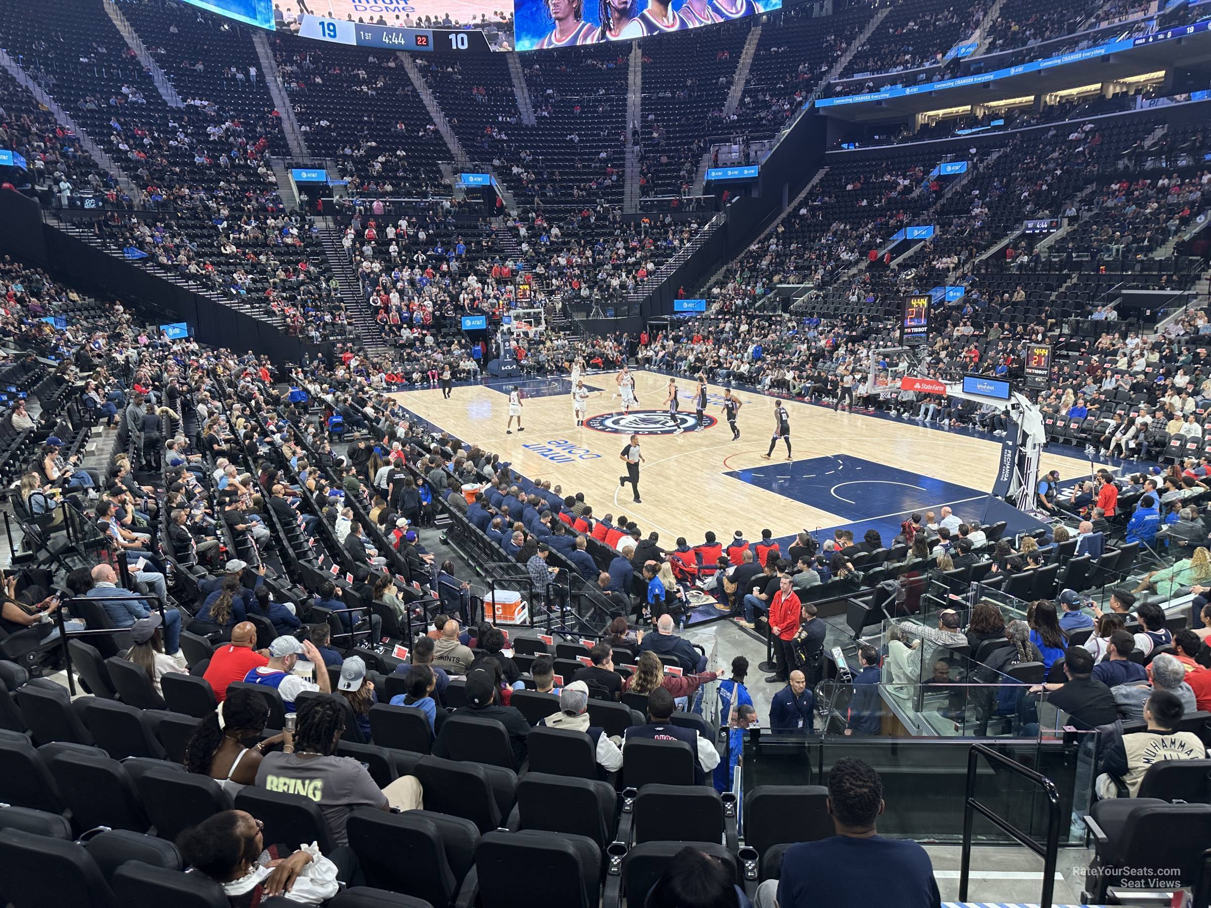 club 4, row 6 seat view  for basketball - intuit dome