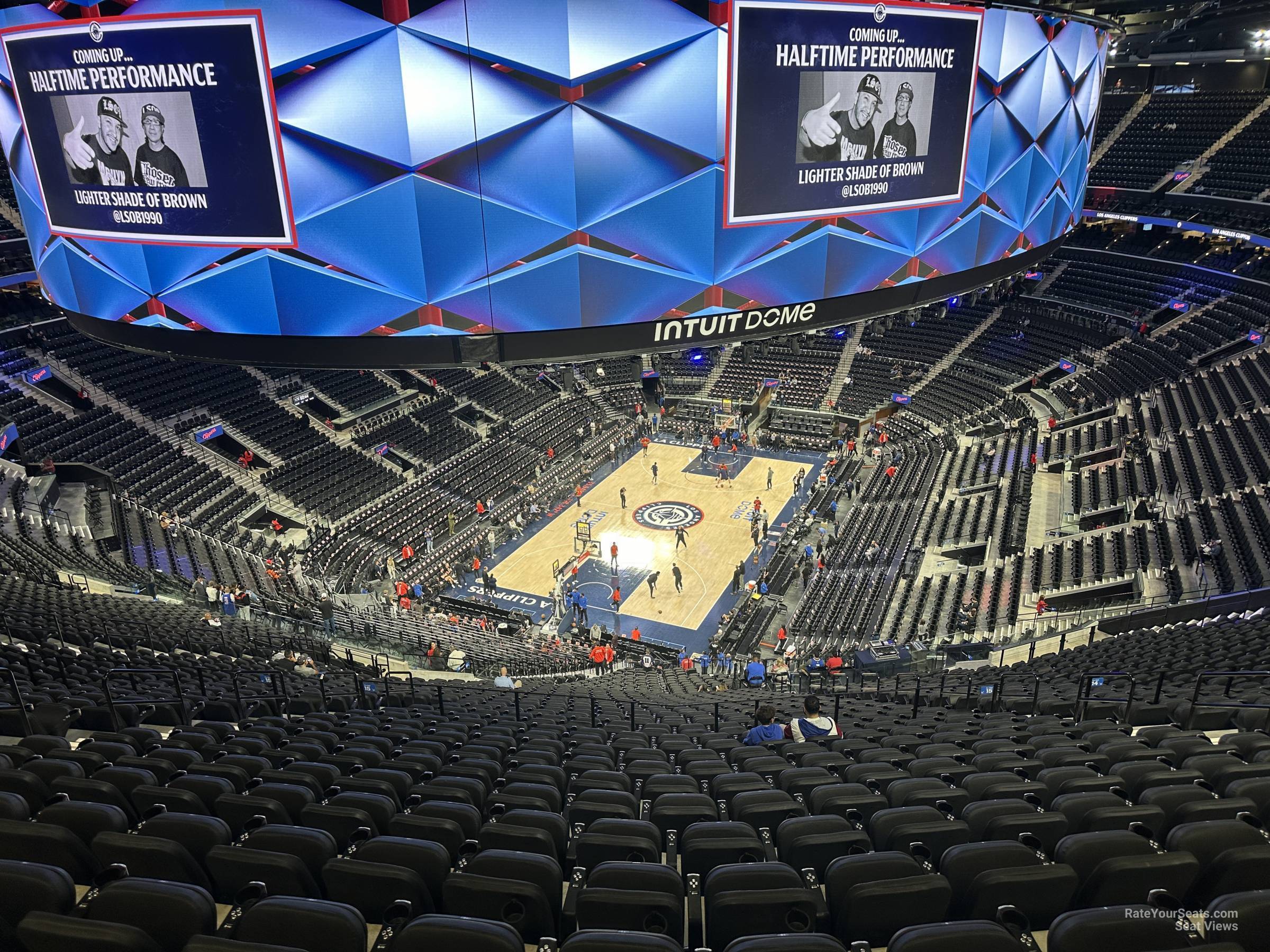 terrace wall 15, row 12 seat view  for basketball - intuit dome