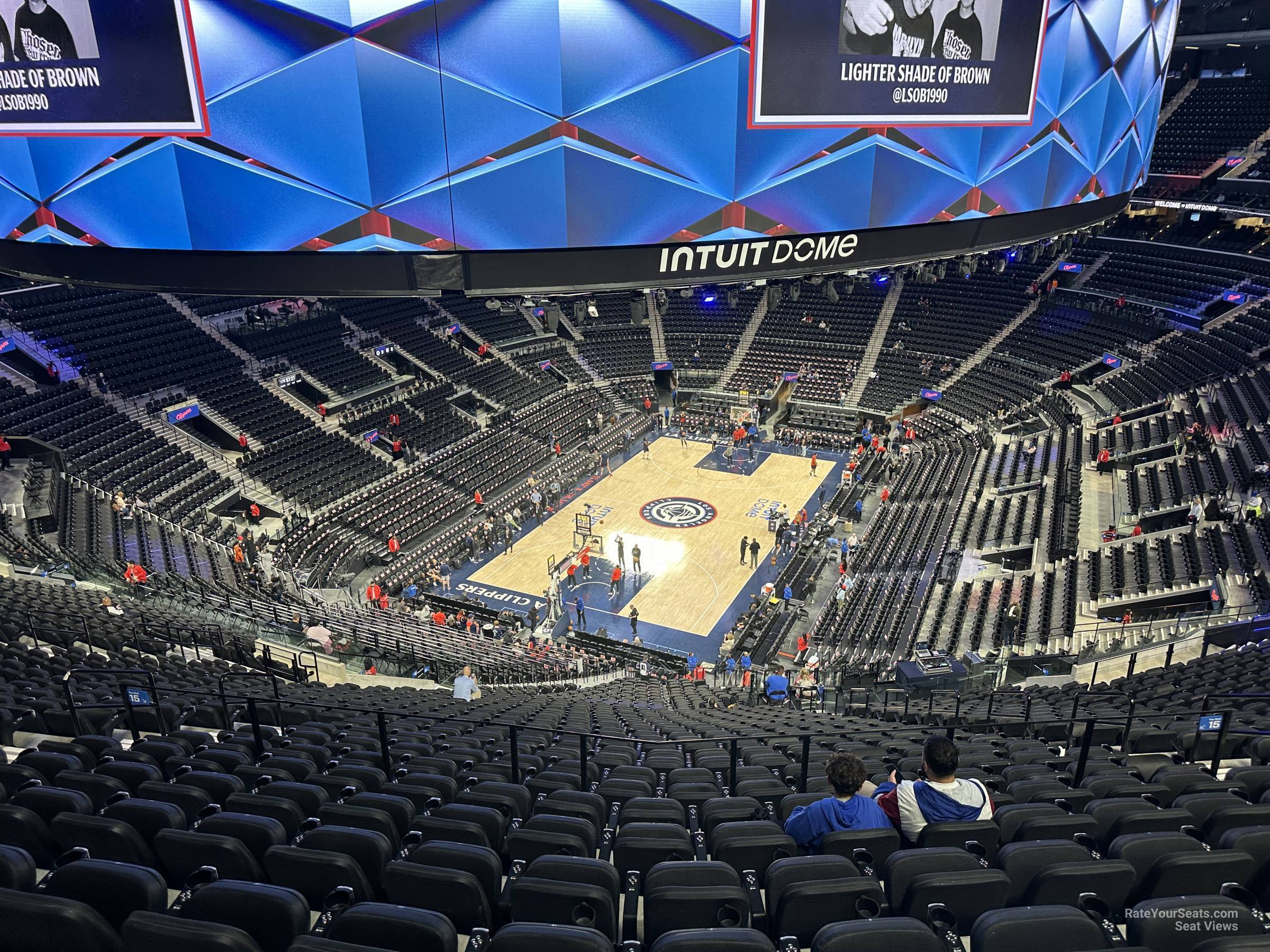 terrace wall 15, row 7 seat view  for basketball - intuit dome
