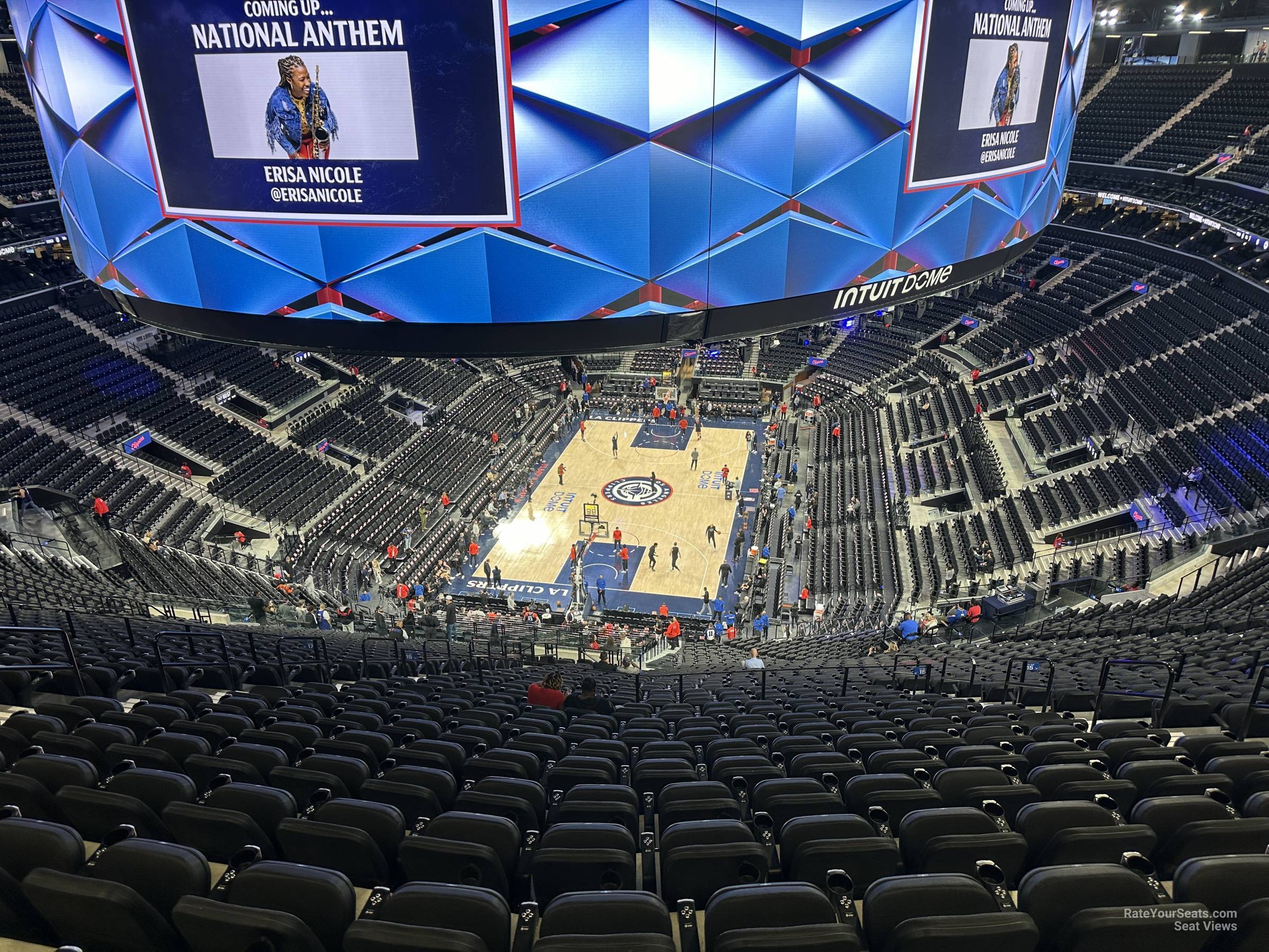 terrace wall 16, row 12 seat view for basketball - intuit dome
