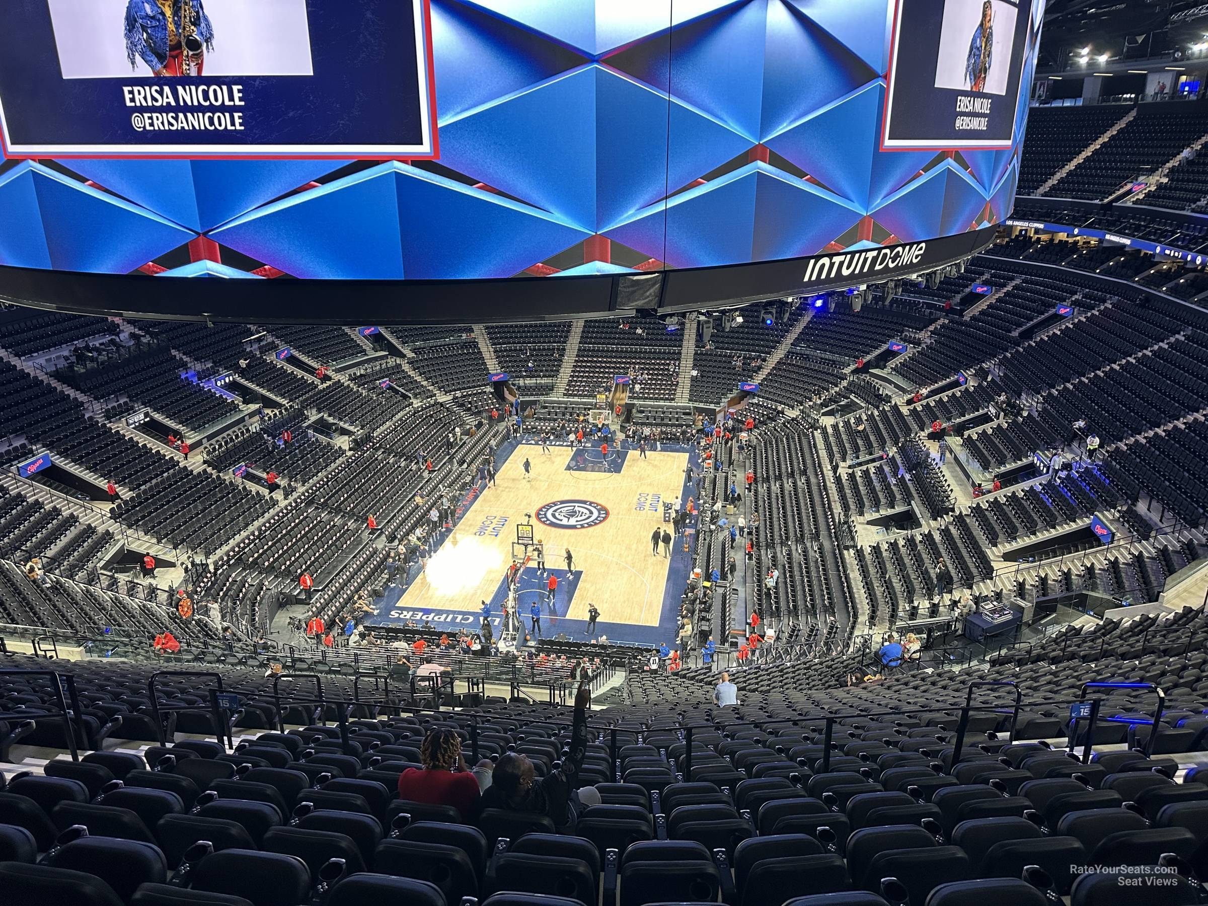 terrace wall 16, row 7 seat view for basketball - intuit dome