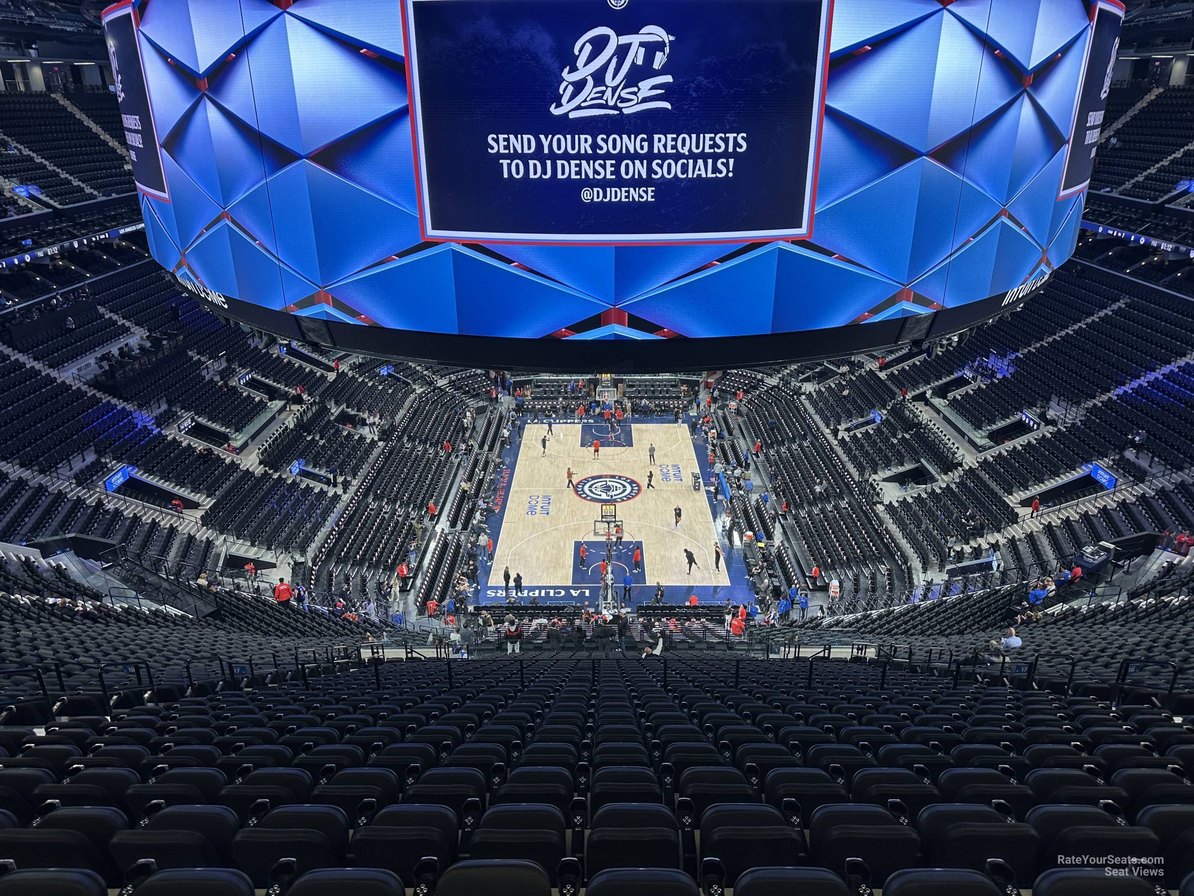 terrace wall 17, row 12 seat view  for basketball - intuit dome