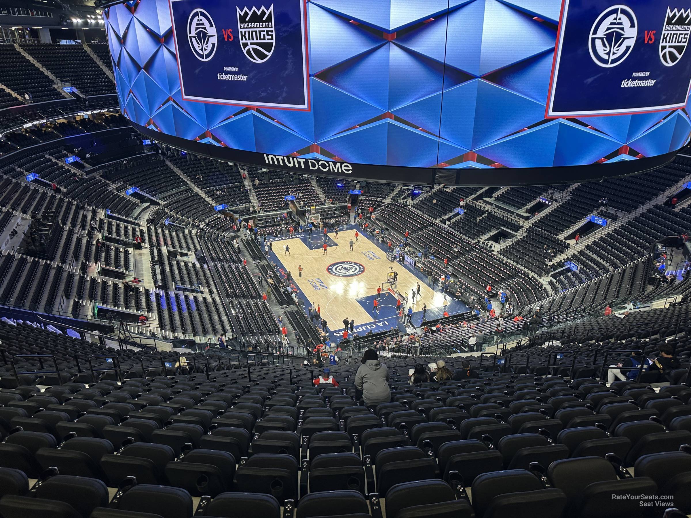 terrace wall 19, row 12 seat view for basketball - intuit dome
