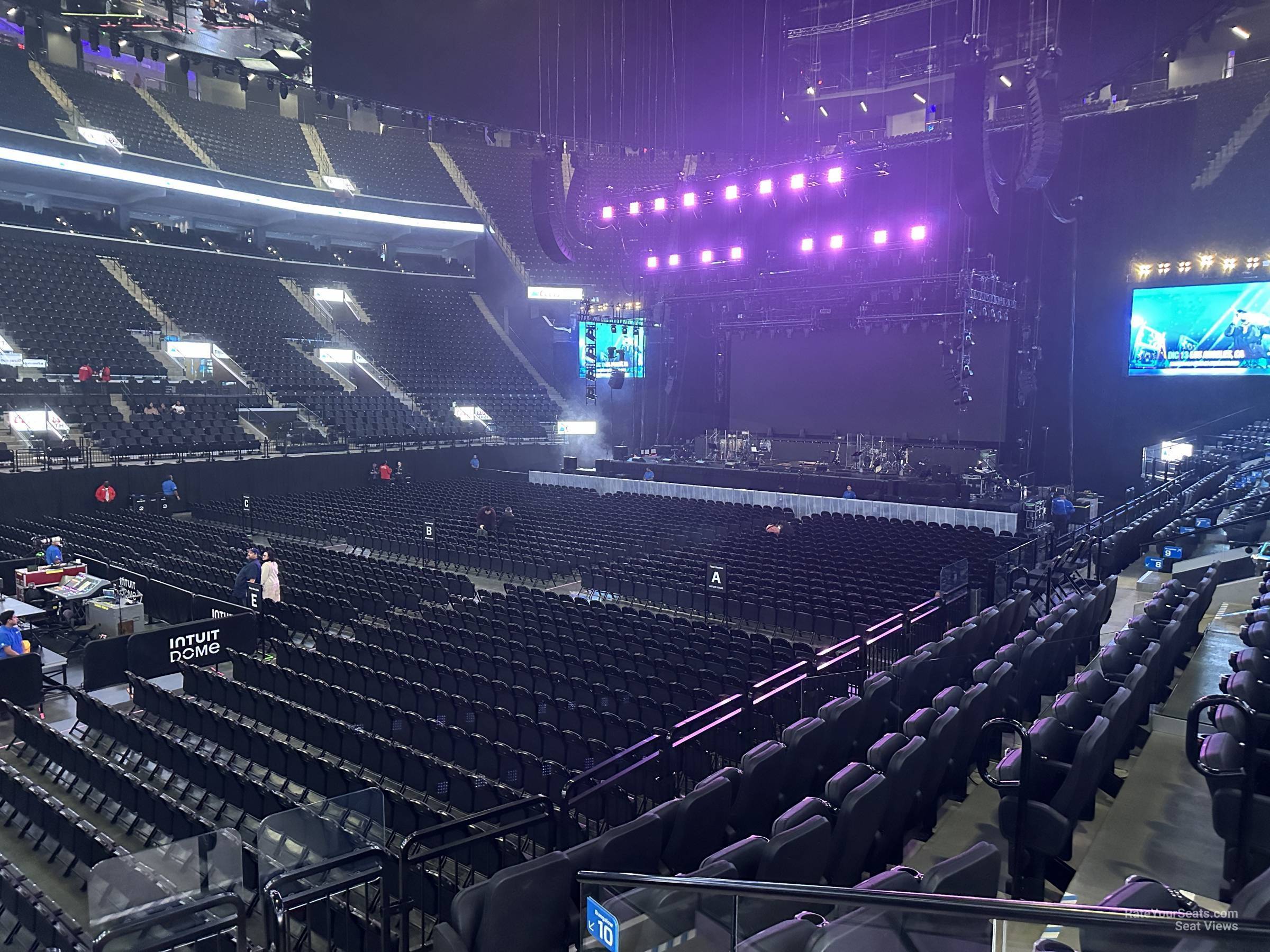 club 28, row 5 seat view  for concert - intuit dome