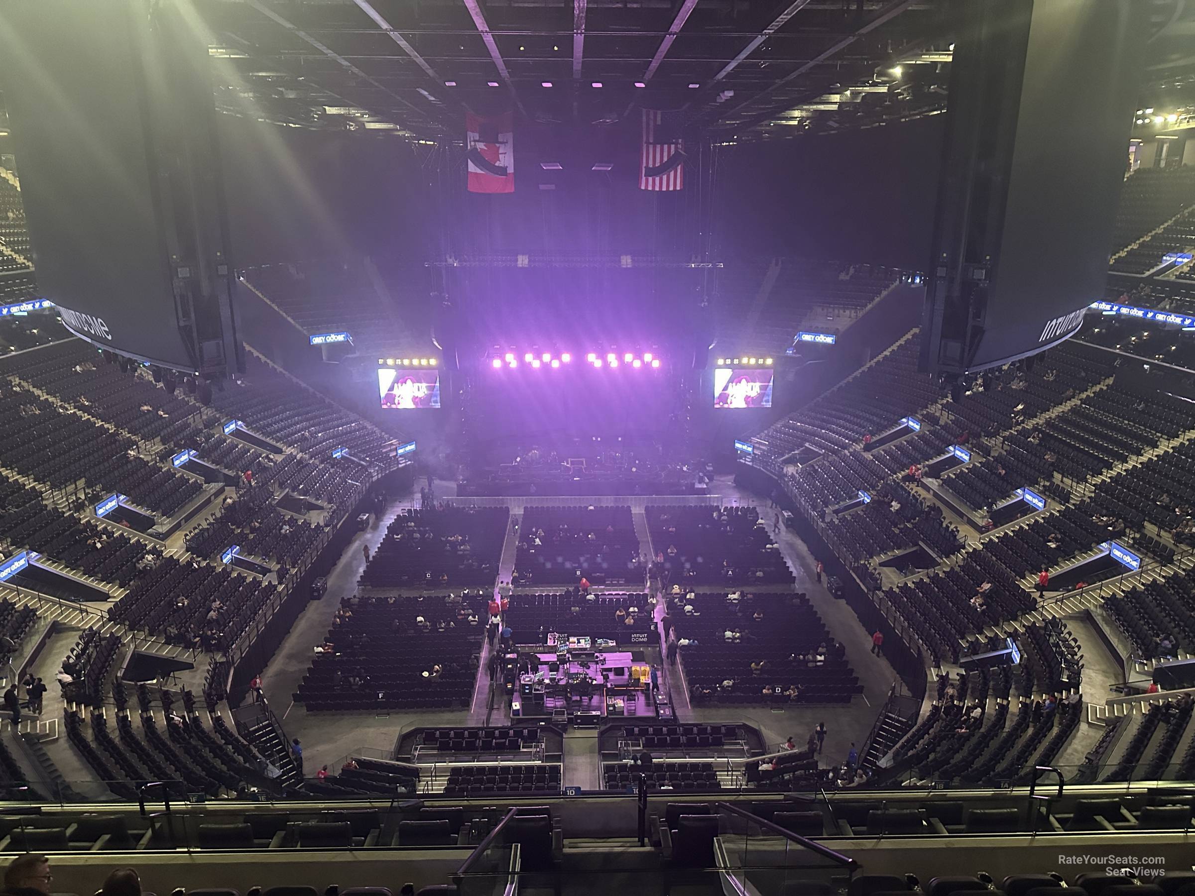 terrace 1, row 7 seat view  for concert - intuit dome