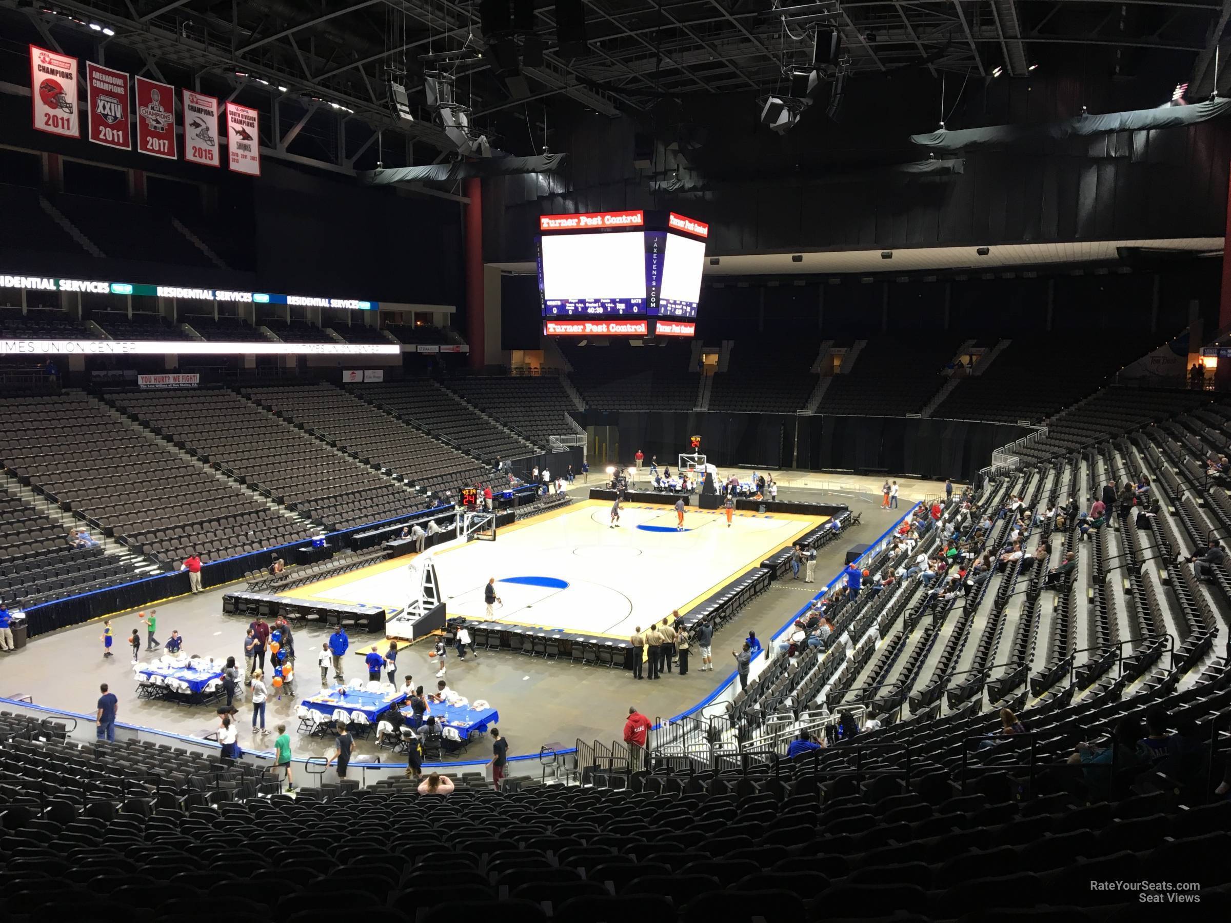 Vystar Veterans Memorial Arena Section 107 Basketball Seating