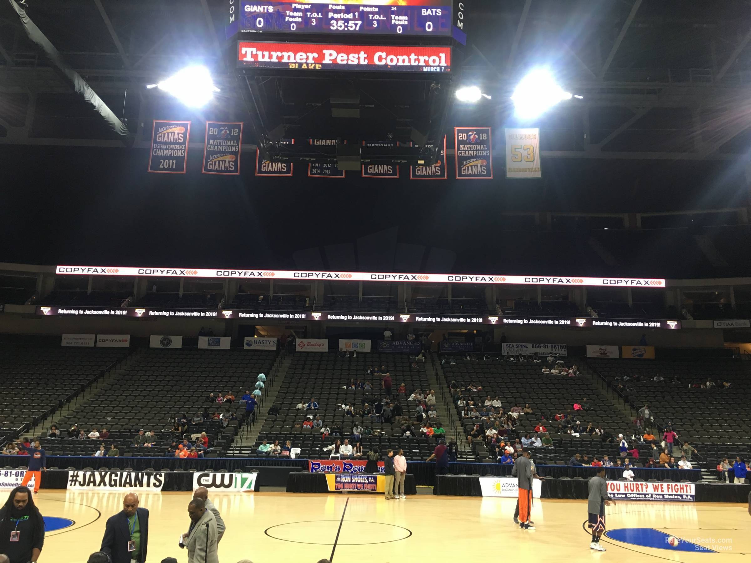 vystar veterans memorial arena section 114 basketball vystar seating chart