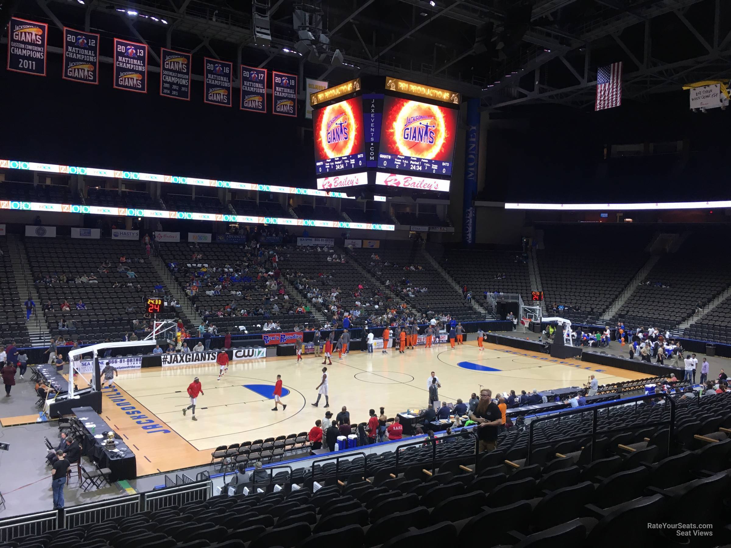 Vystar Veterans Memorial Arena Section 116 Basketball Seating