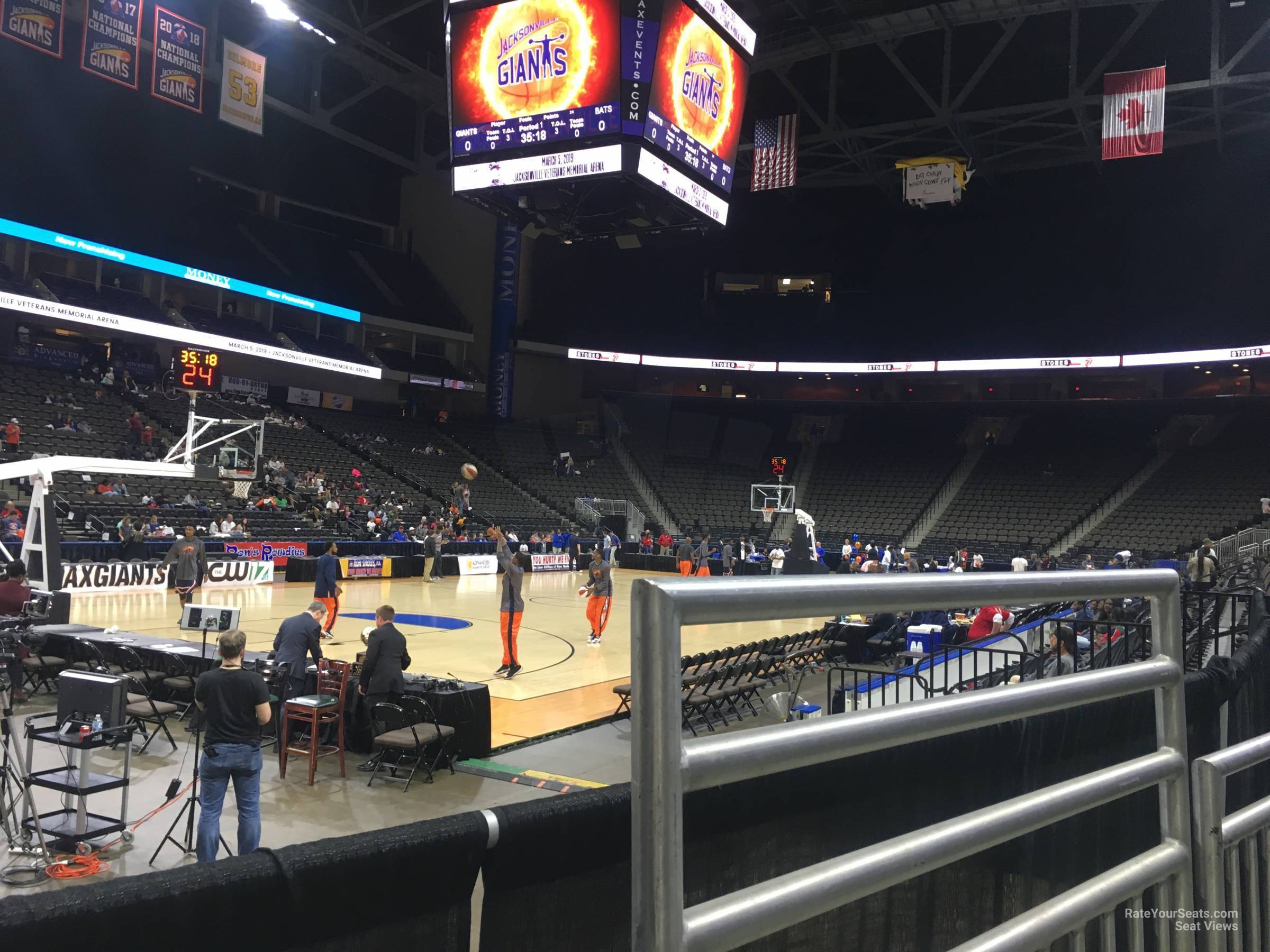 Vystar Veterans Memorial Arena Section 117 Basketball Seating