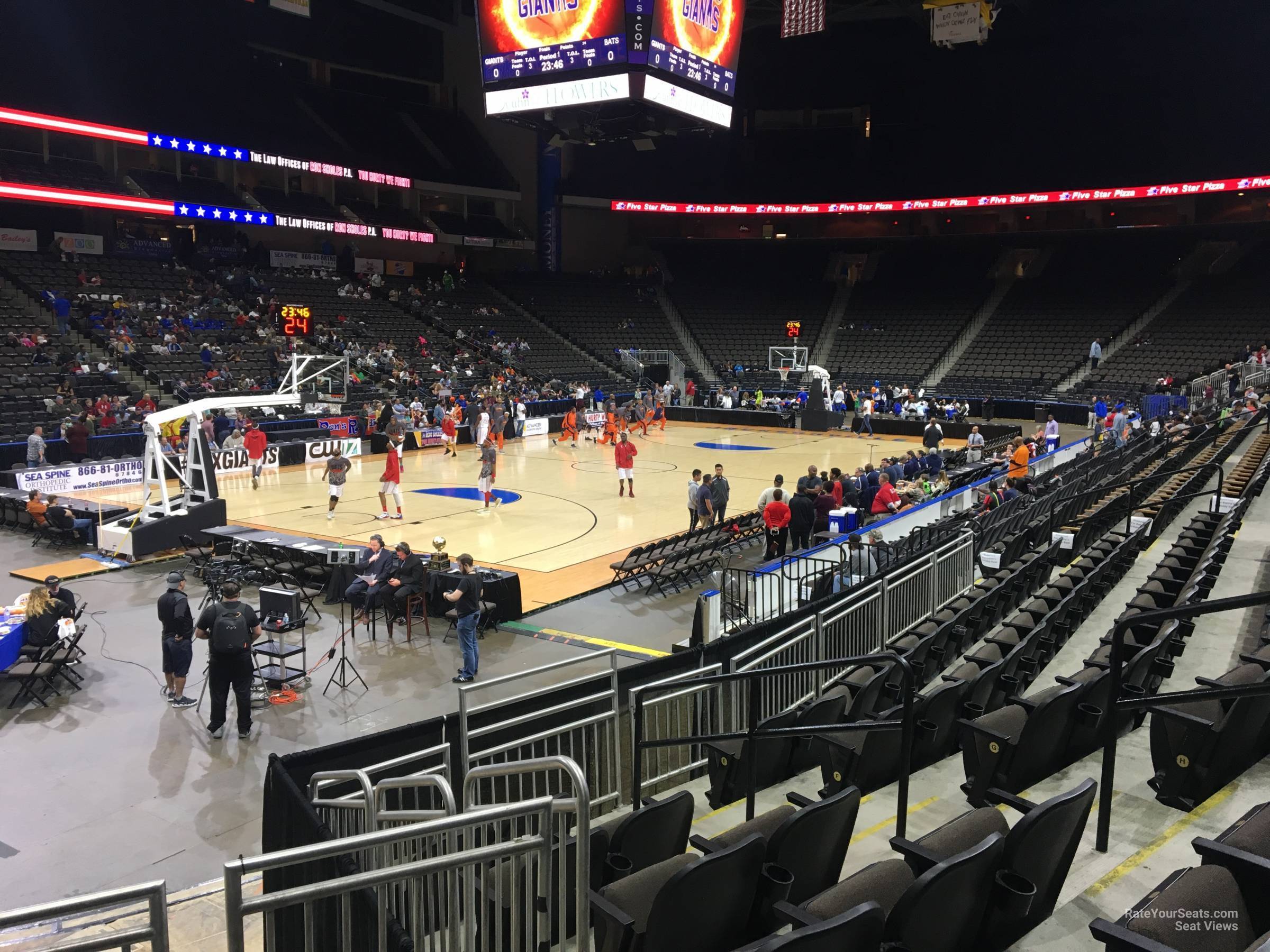 section 117, row l seat view  for basketball - vystar veterans memorial arena
