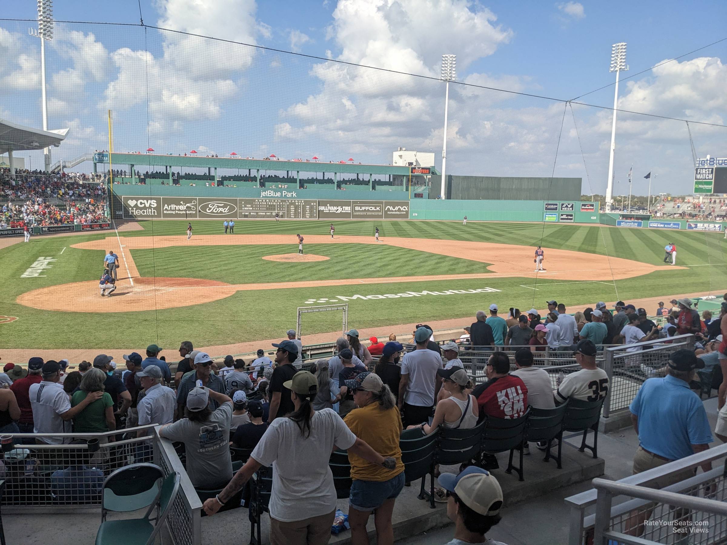 section 203, row 3 seat view  for baseball - jetblue park
