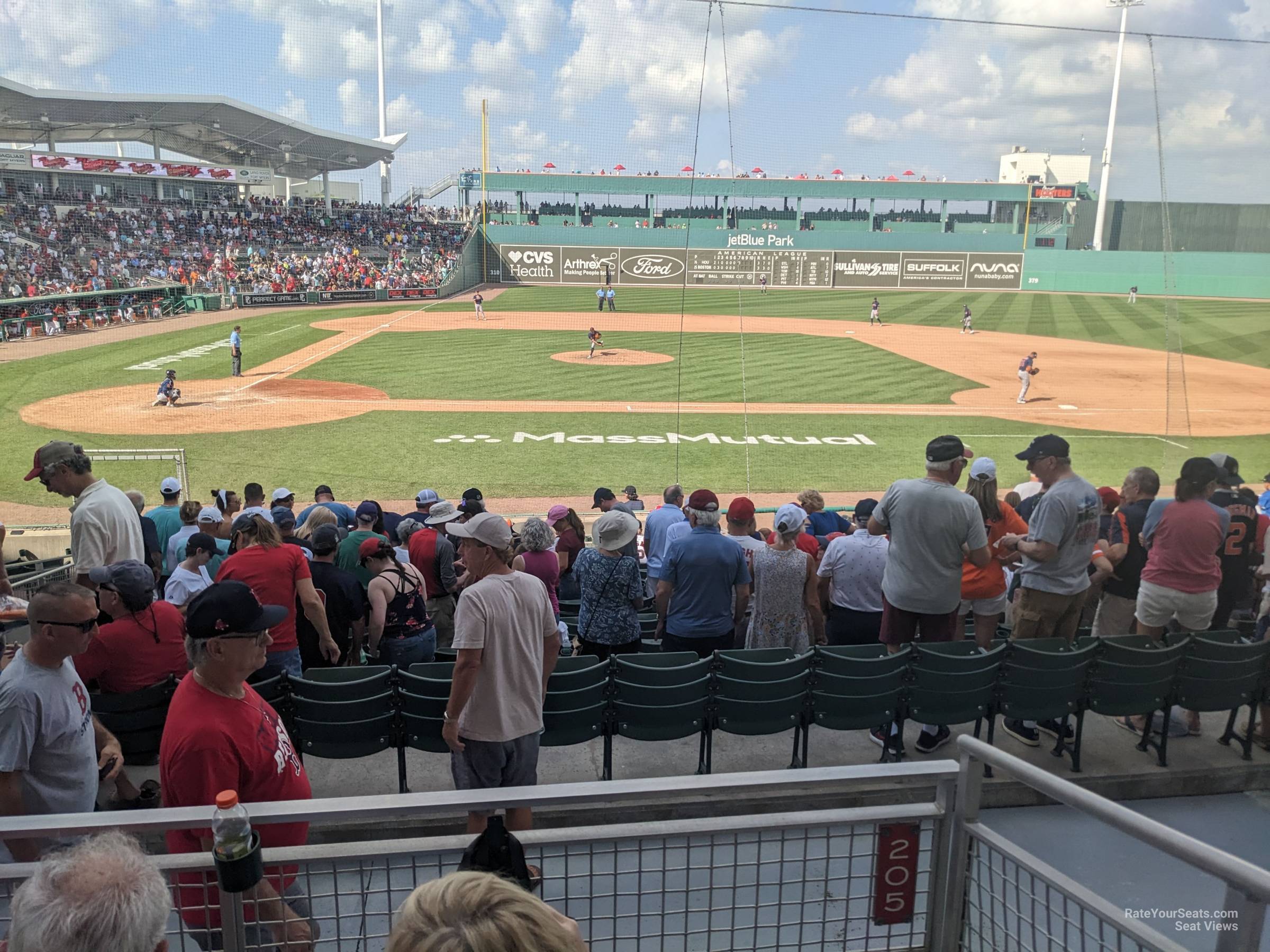 section 205, row 3 seat view  - jetblue park