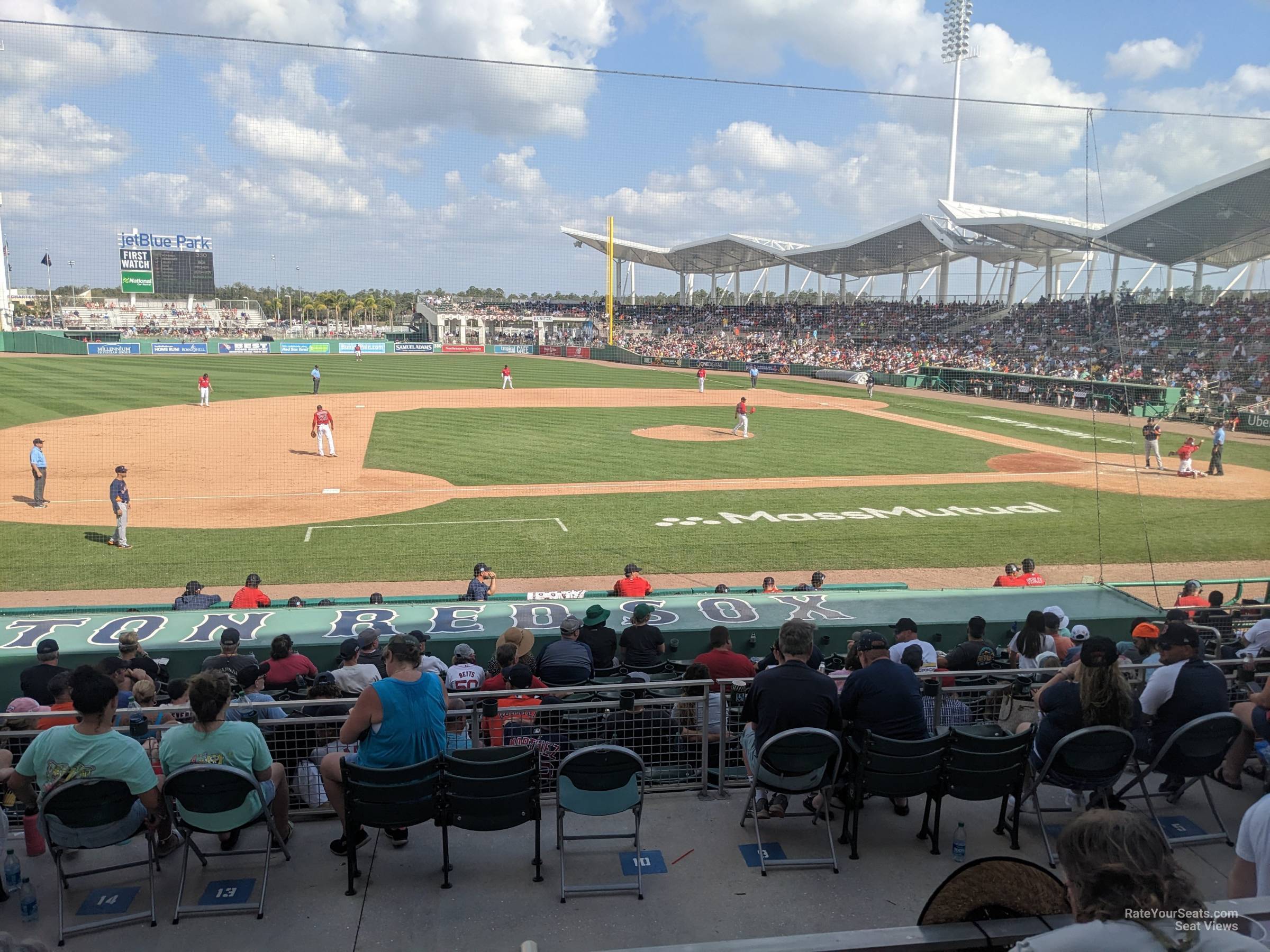 section 208, row 3 seat view  for baseball - jetblue park
