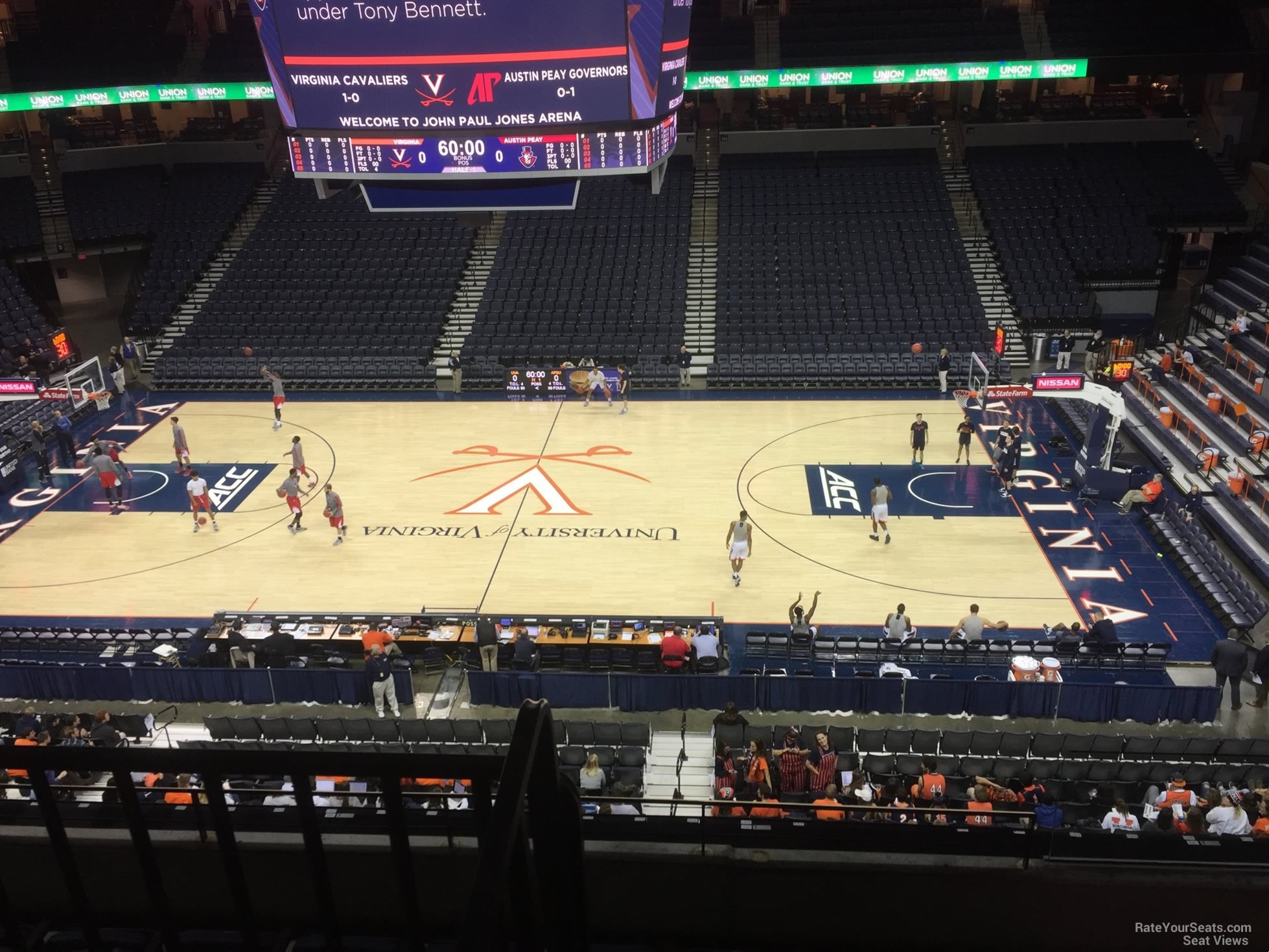 section 302, row e seat view  for basketball - john paul jones arena