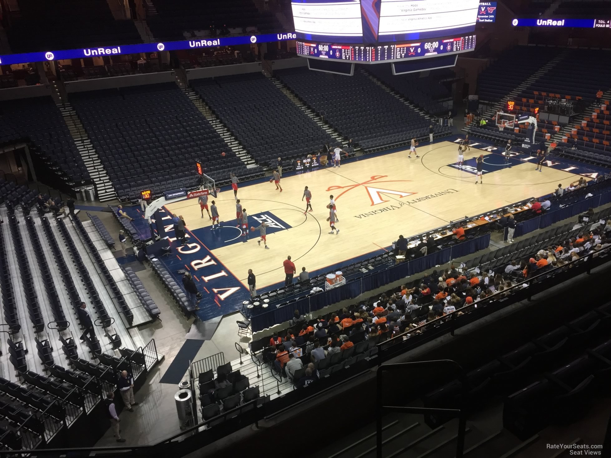 section 305, row e seat view  for basketball - john paul jones arena