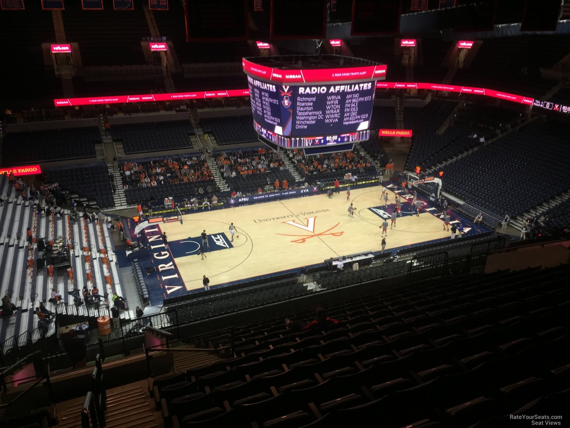 section 314, row v seat view  - john paul jones arena