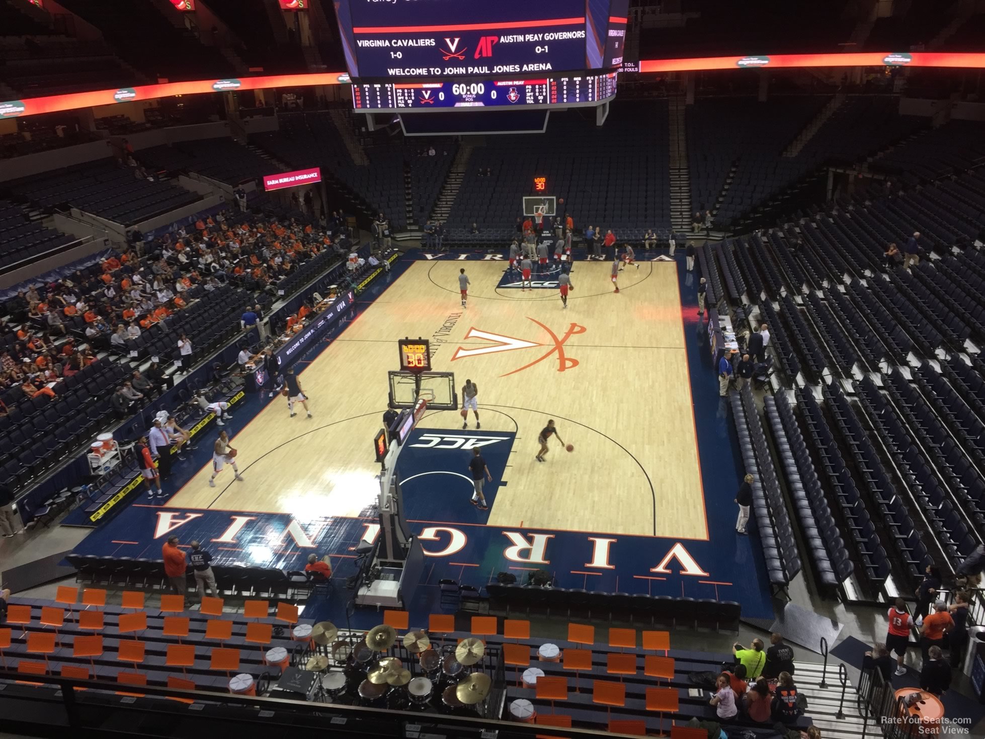 section 317 seat view  for basketball - john paul jones arena