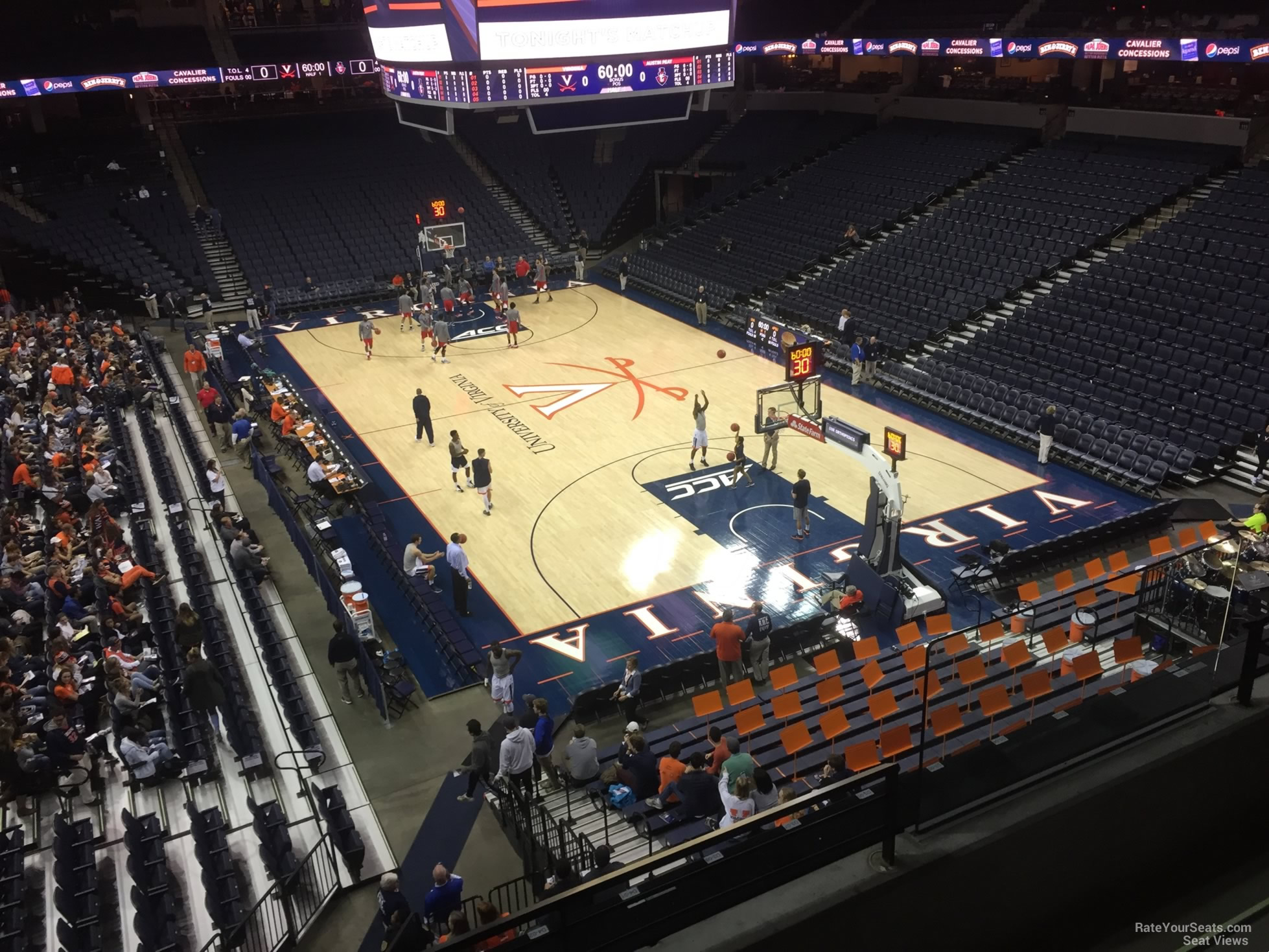 section 319 seat view  for basketball - john paul jones arena