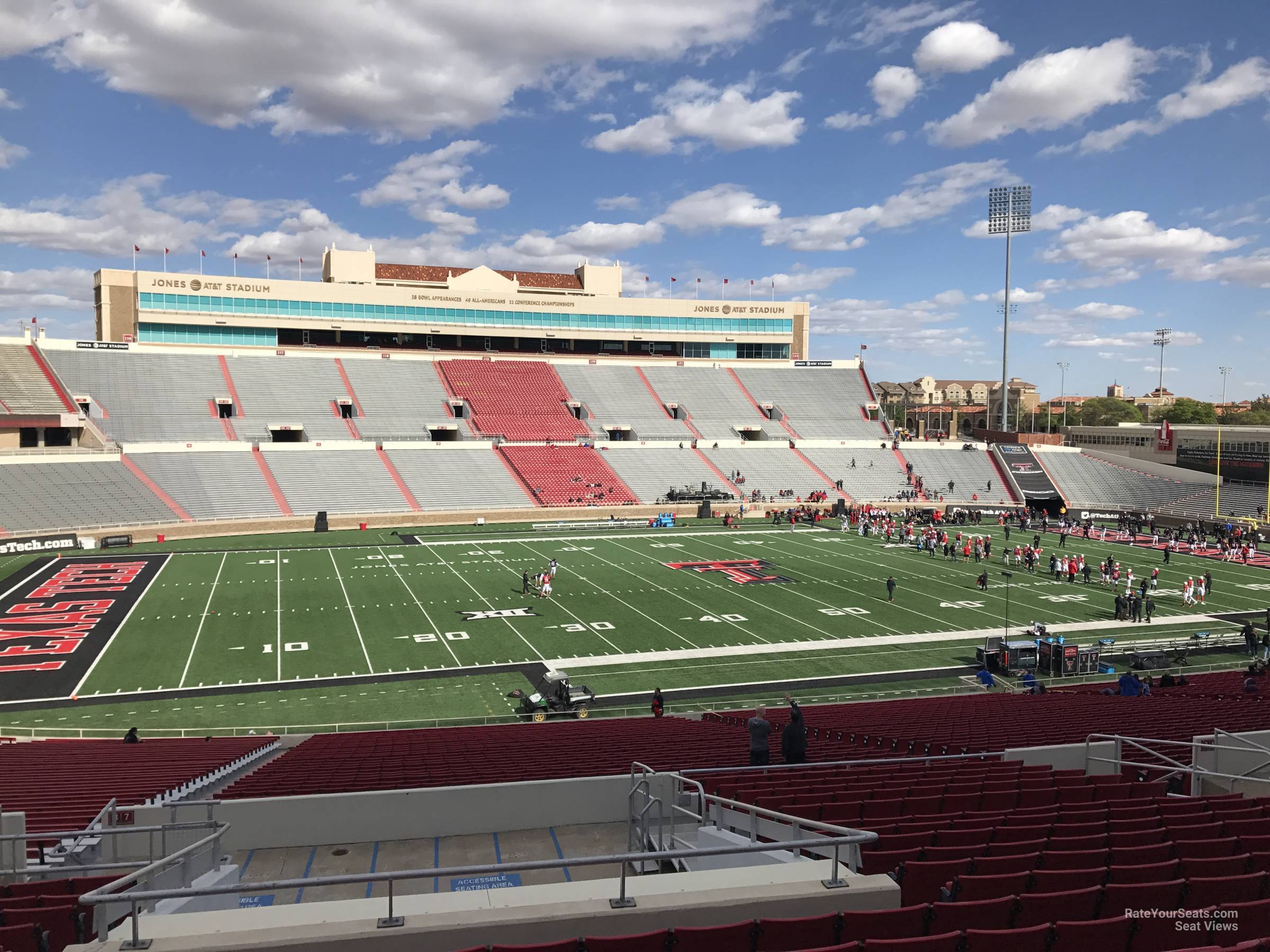 section 107, row 20 seat view  - jones at&t stadium