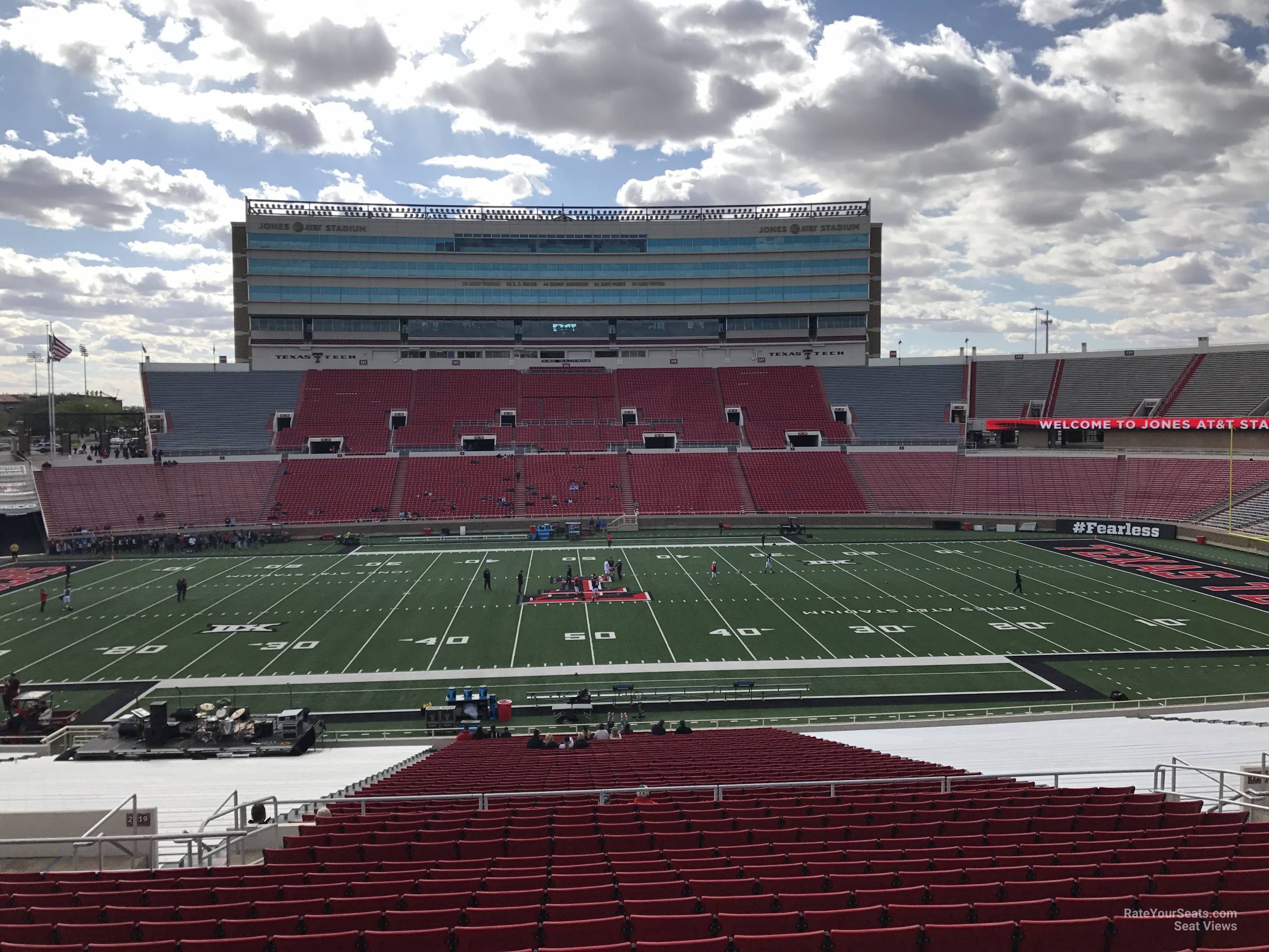 section 119, row 20 seat view  - jones at&t stadium