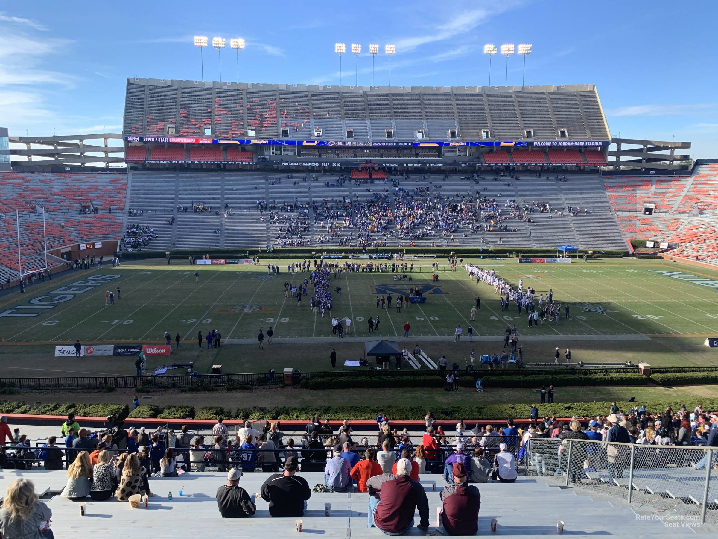 section 28, row 48 seat view  - jordan-hare stadium