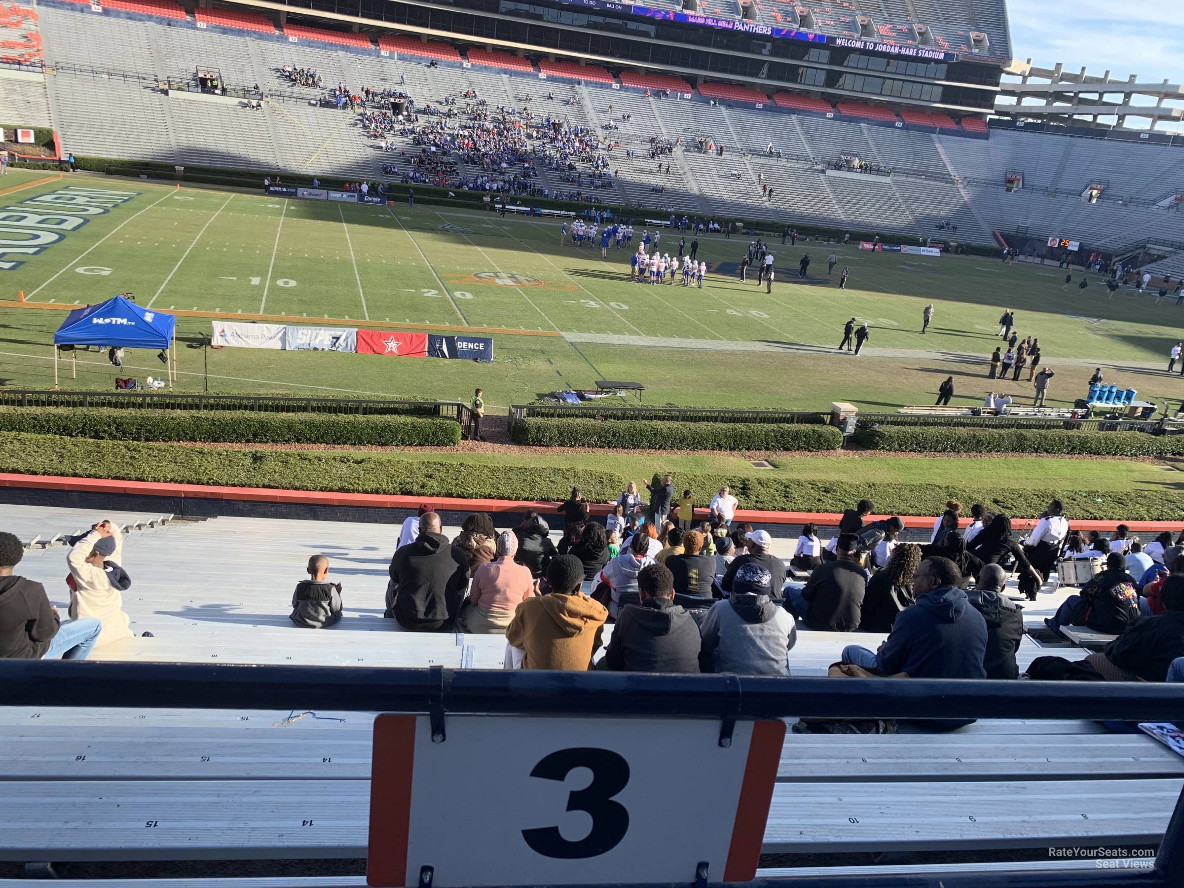 section 3, row 25 seat view  - jordan-hare stadium